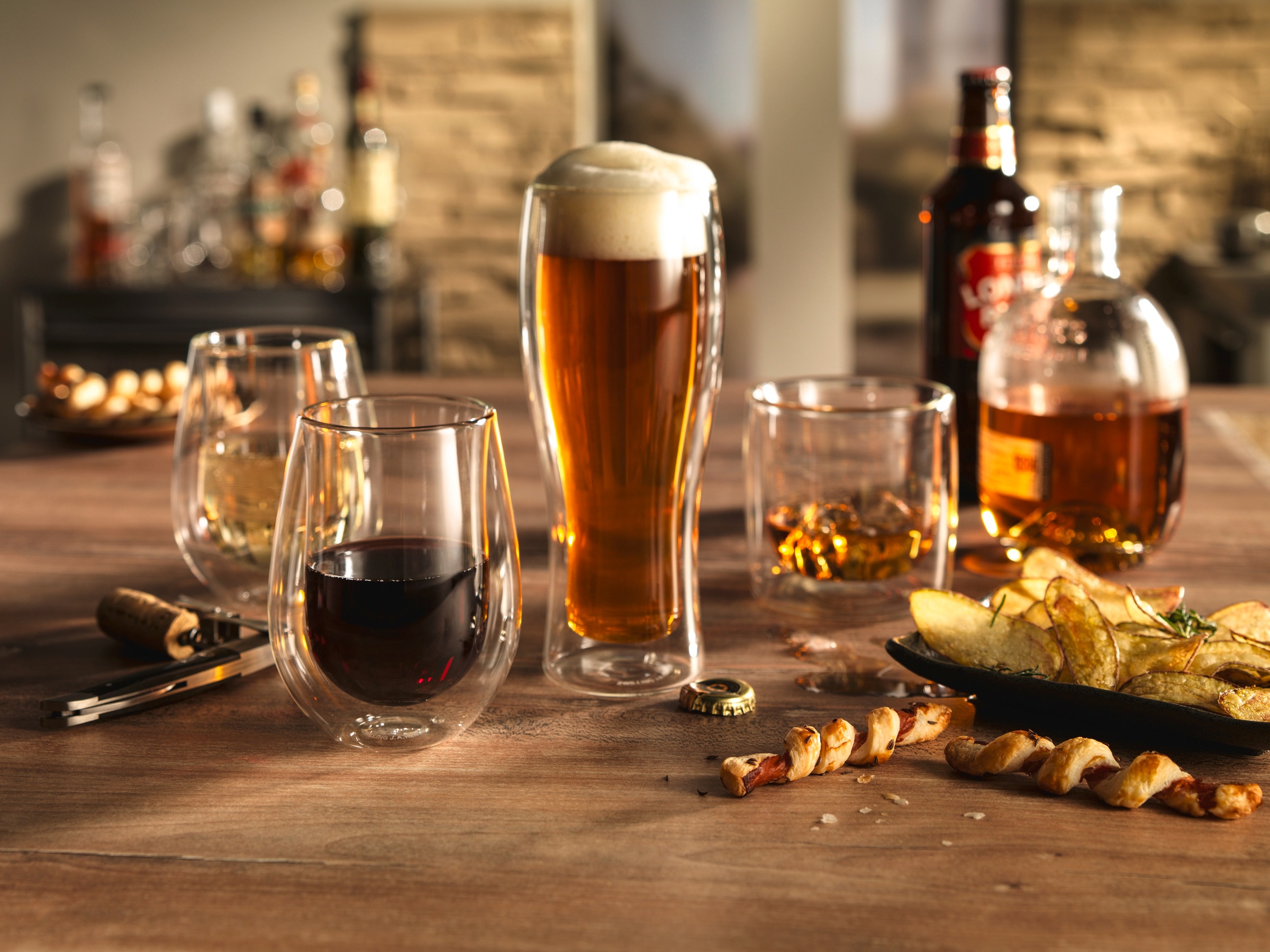 Zwilling Whiskyglas »Sorrento Bar«, (Set, 2 tlg.), Doppelwandig, Borosilikatglas, 2-tlg., je 270 ml