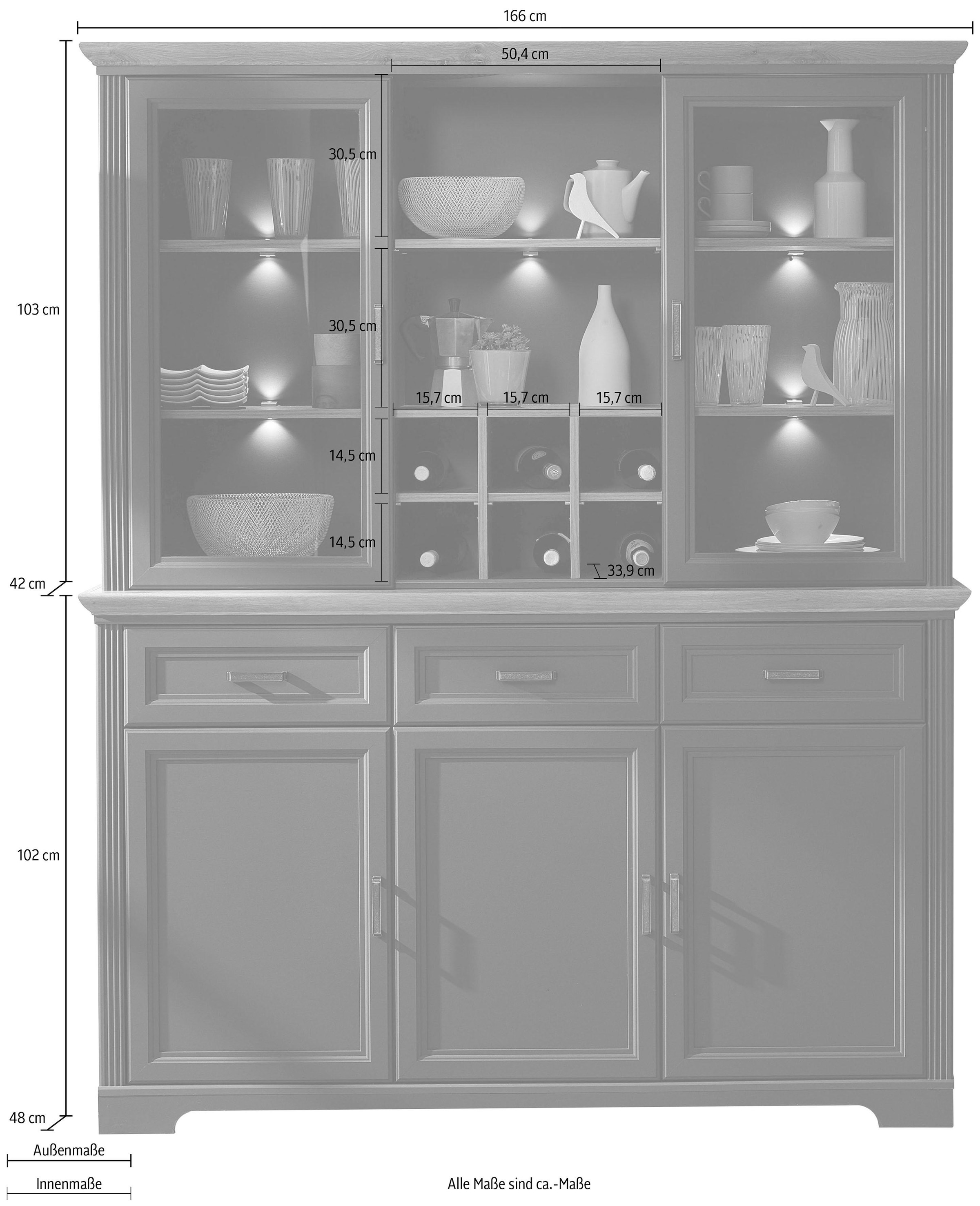 2-teilig »Jasmin«, BAUR Innostyle Sideboard Aufsatzvitrine), Vitrine (1 | 1 und