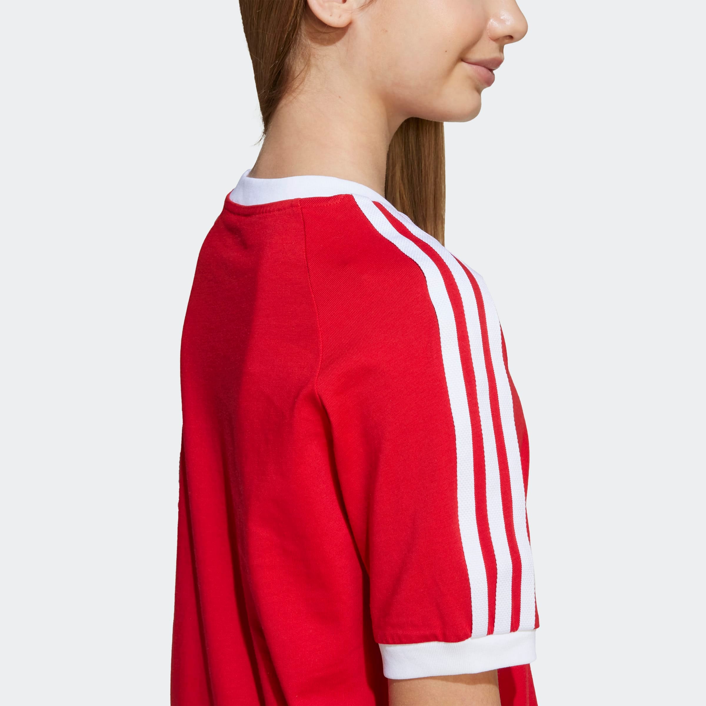 adidas Originals T-Shirt »3 STRIPE TEE« sportlicher Stil, mit kurzen Ärmeln, für Kinder, aus Baumwolle