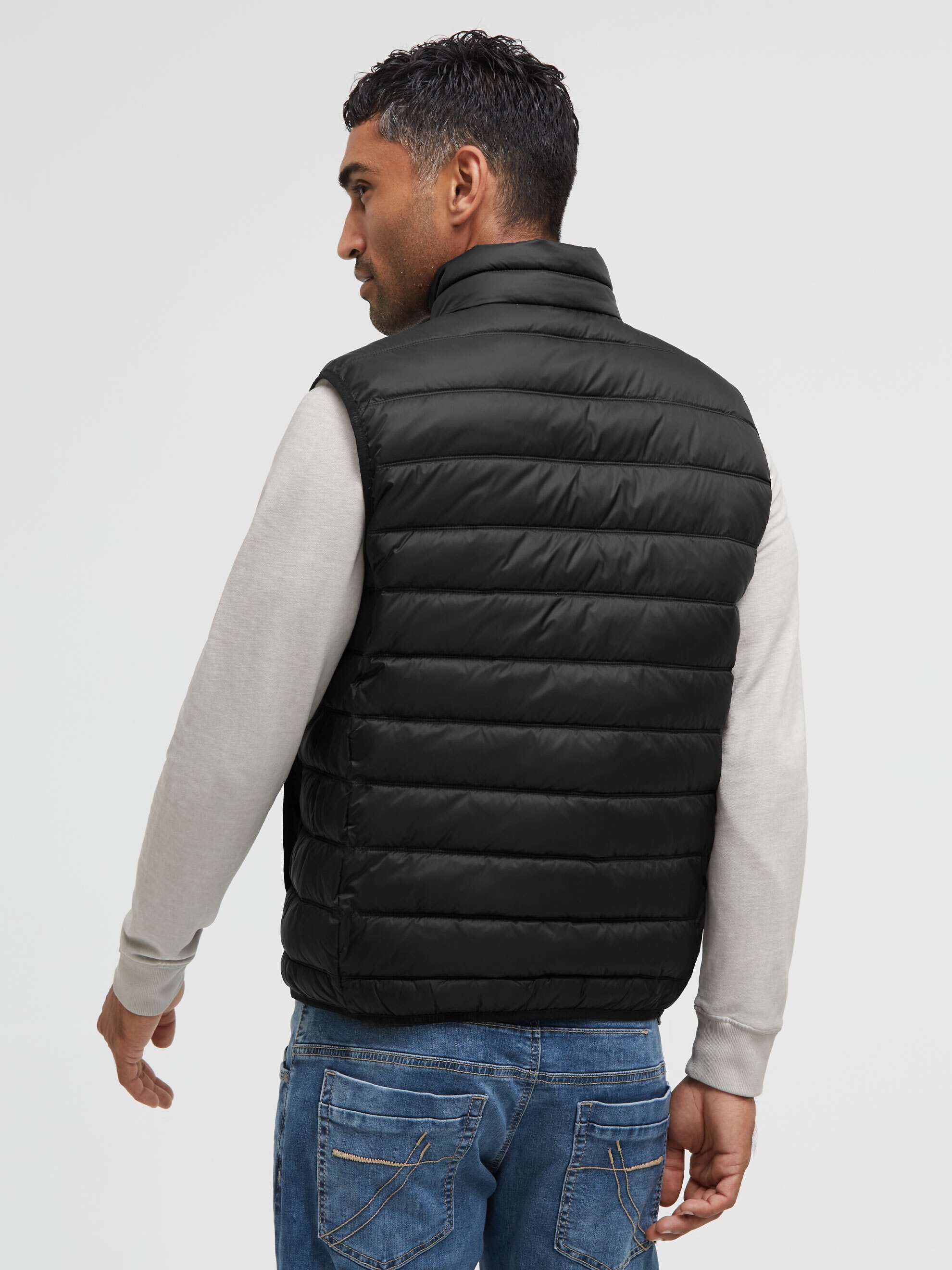 CAMP DAVID Steppweste mit Logoprint