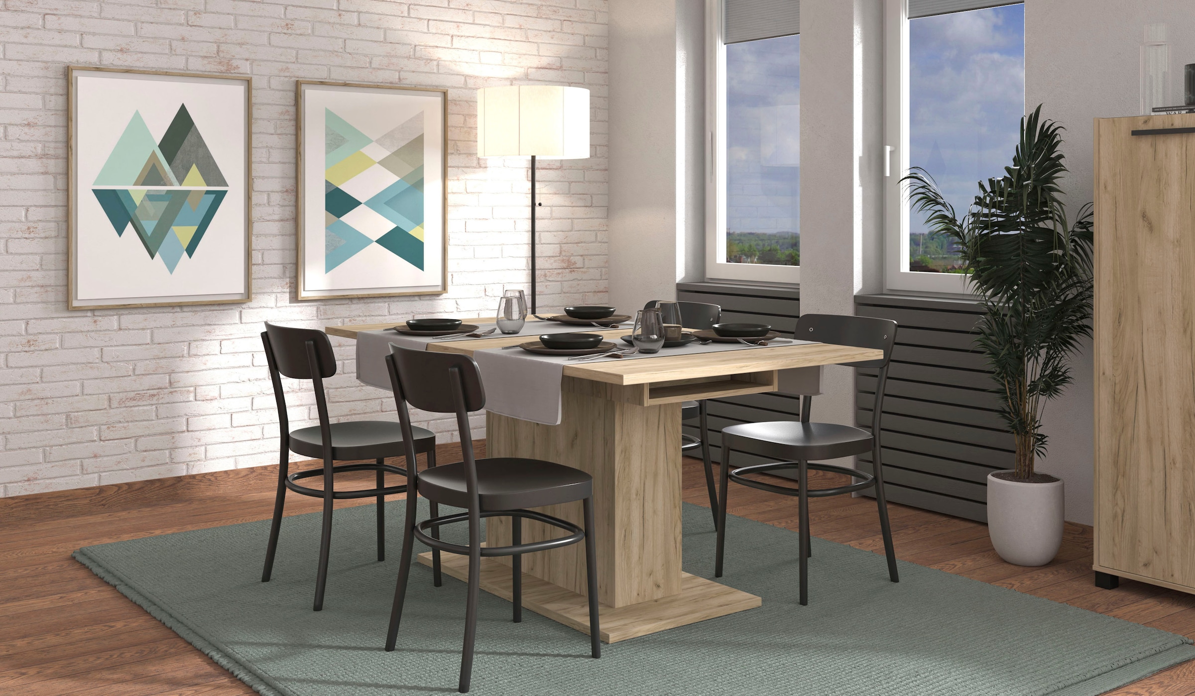 Home affaire Esstisch »Sabrina«, Breite 160 cm, Auszugsfunktion