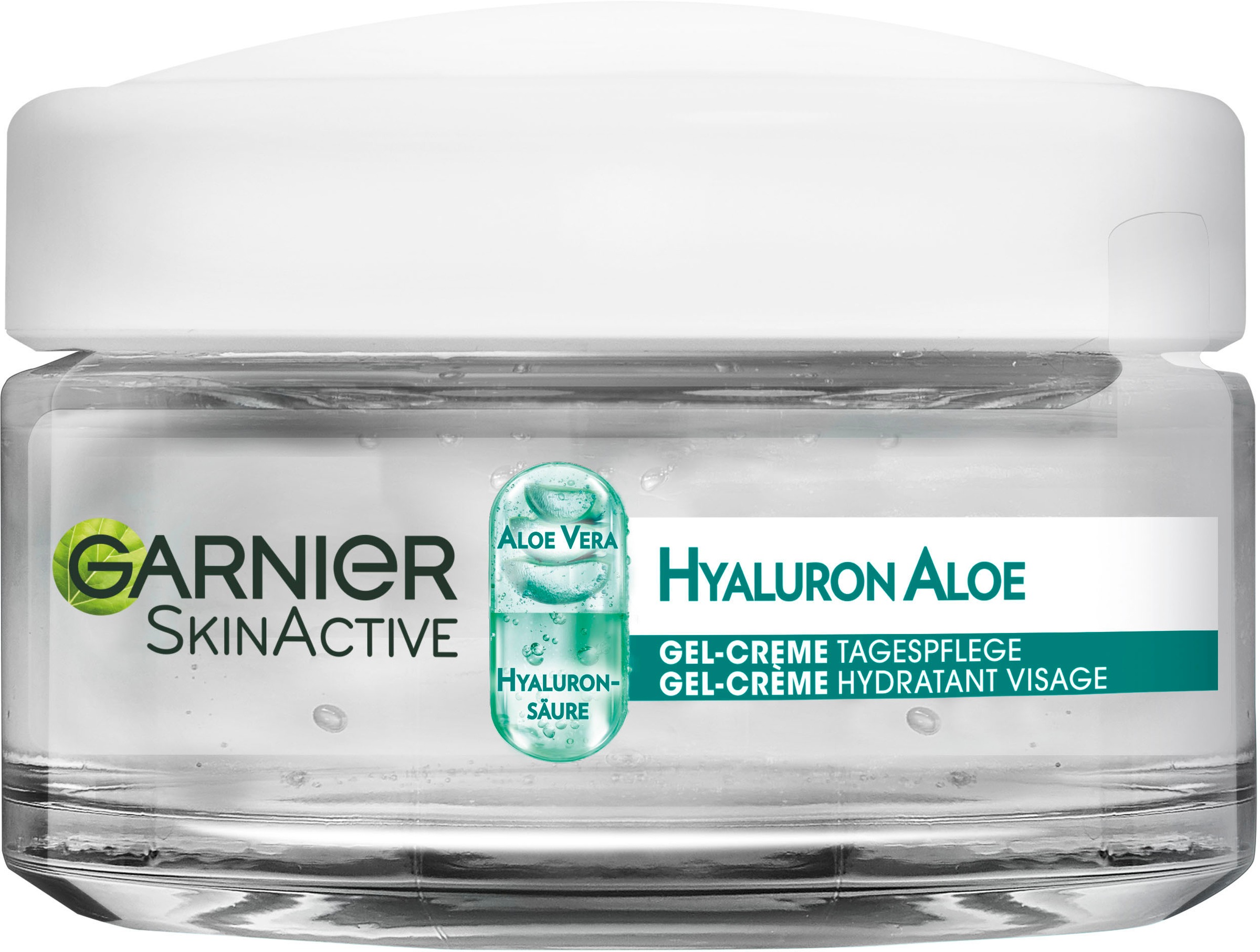 GARNIER Gesichtsgel "Hyaluron Aloe Gel-Creme", 50ml, transparent, Hautpflegemittel, feuchtigkeitsspendend, spürbar prallere Haut