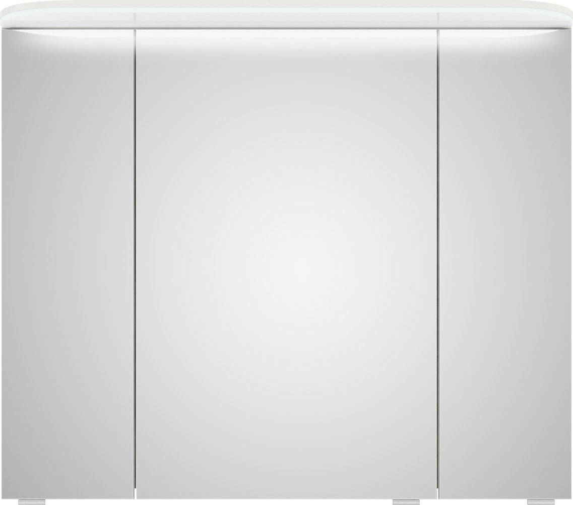Saphir Spiegelschrank "Balto Sprint Badschrank mit LED-Lichtkranz, 85,2 cm breit, 3 Türen", Schalter-/ Steckdosenkombina
