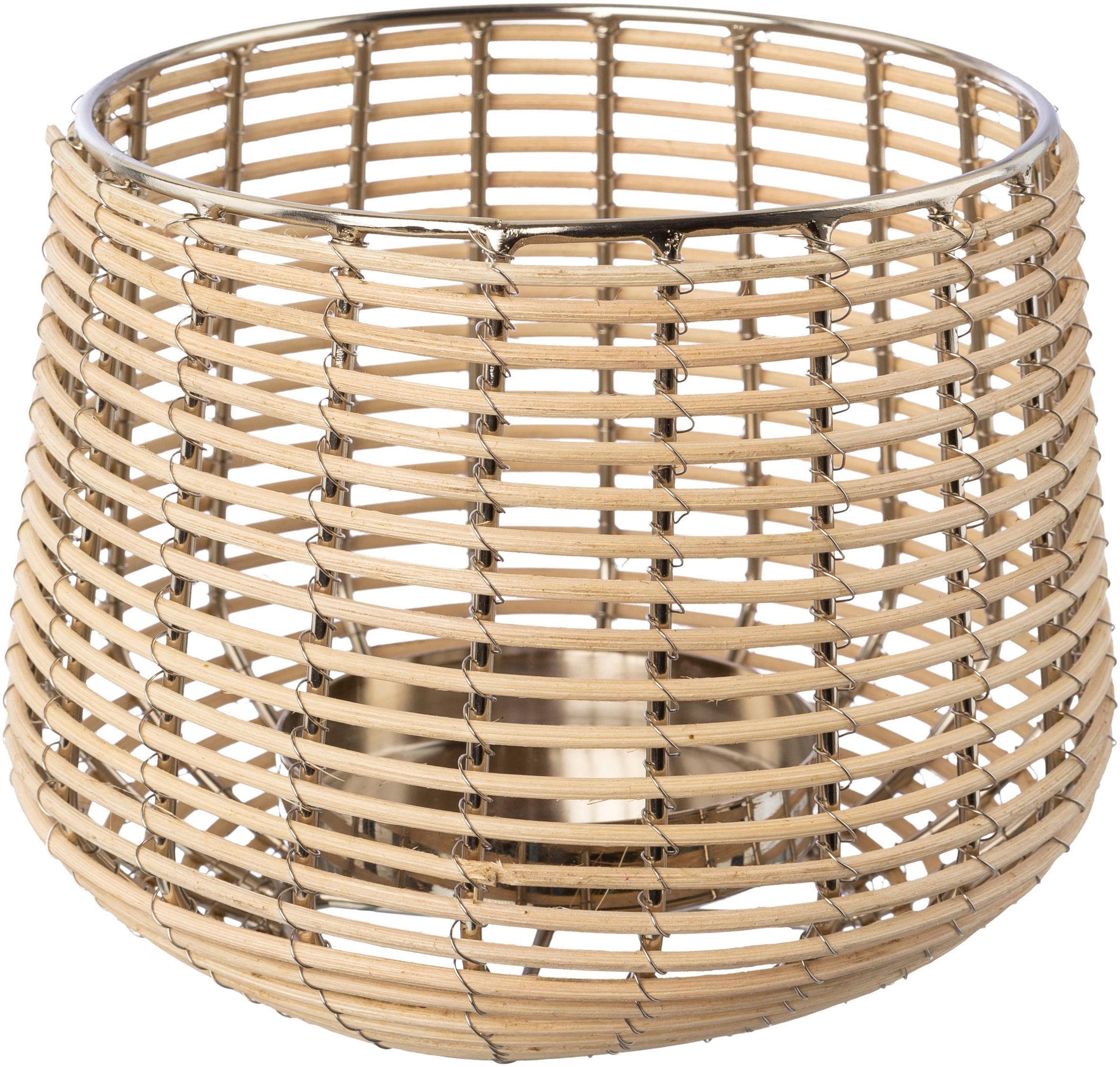 OTTO home Windlicht "Kerzenhalter Vallenay" aus Naturweide und Metall