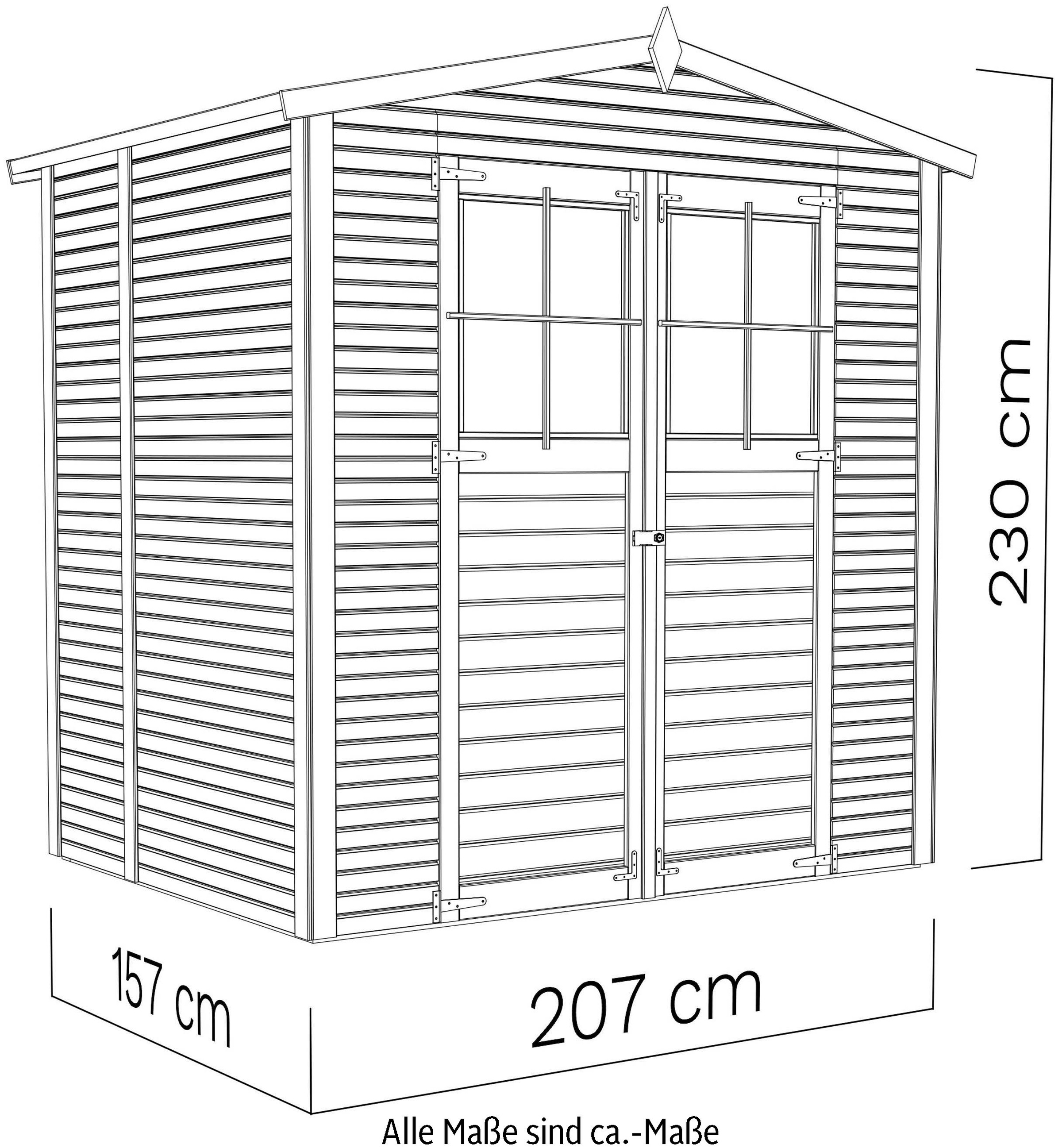 KONIFERA Gartenhaus »Alto 2 Fineline Satteldach«