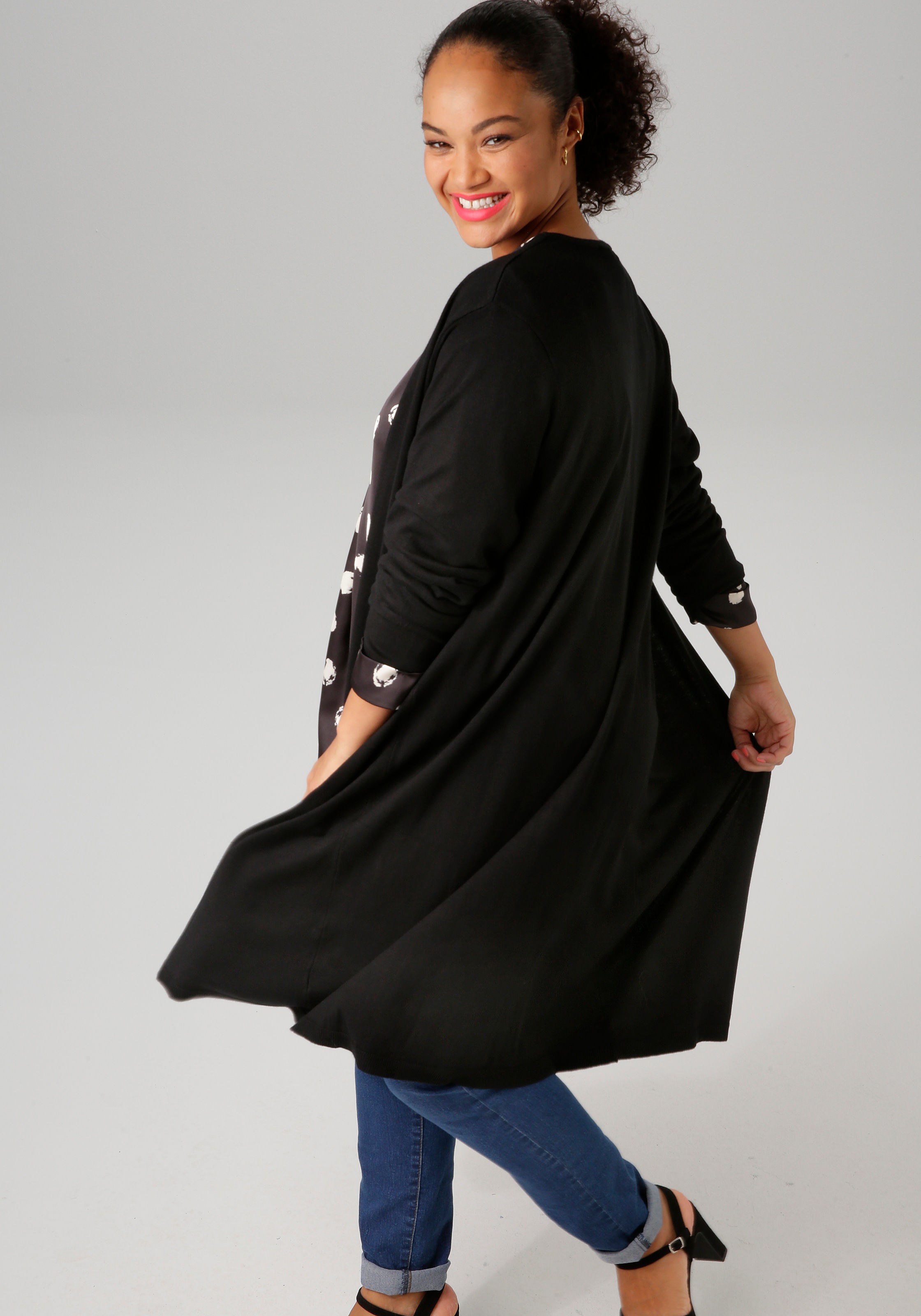 Aniston PLUS Strickjacke, in trendiger Farbpalette günstig online kaufen