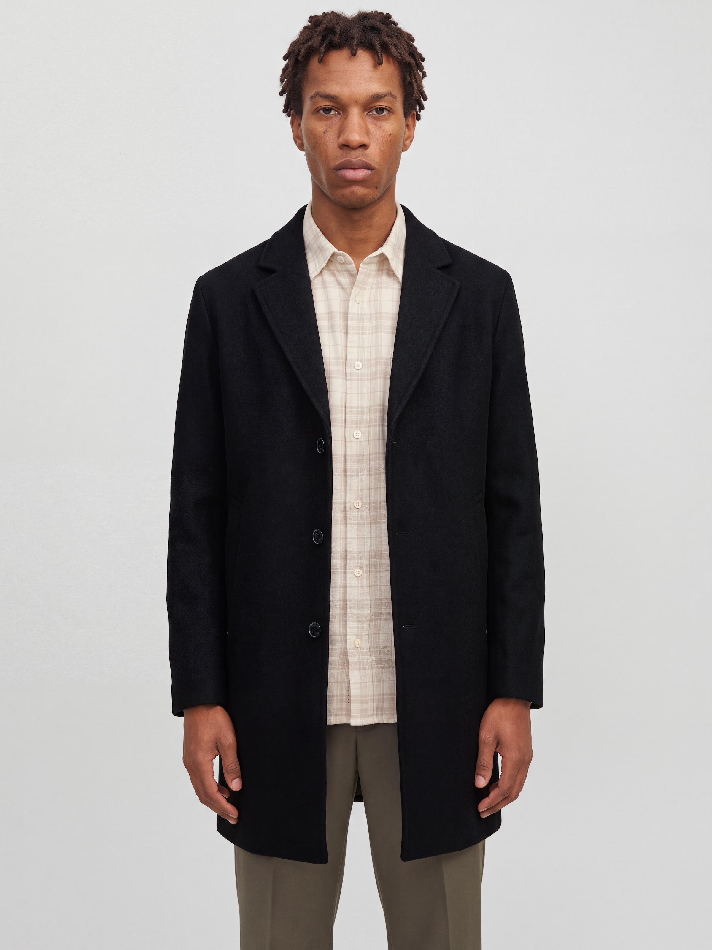 Jack & Jones Kurzmantel »JJEJAMES COAT SN« Kunstfaser, mit Reverskragen