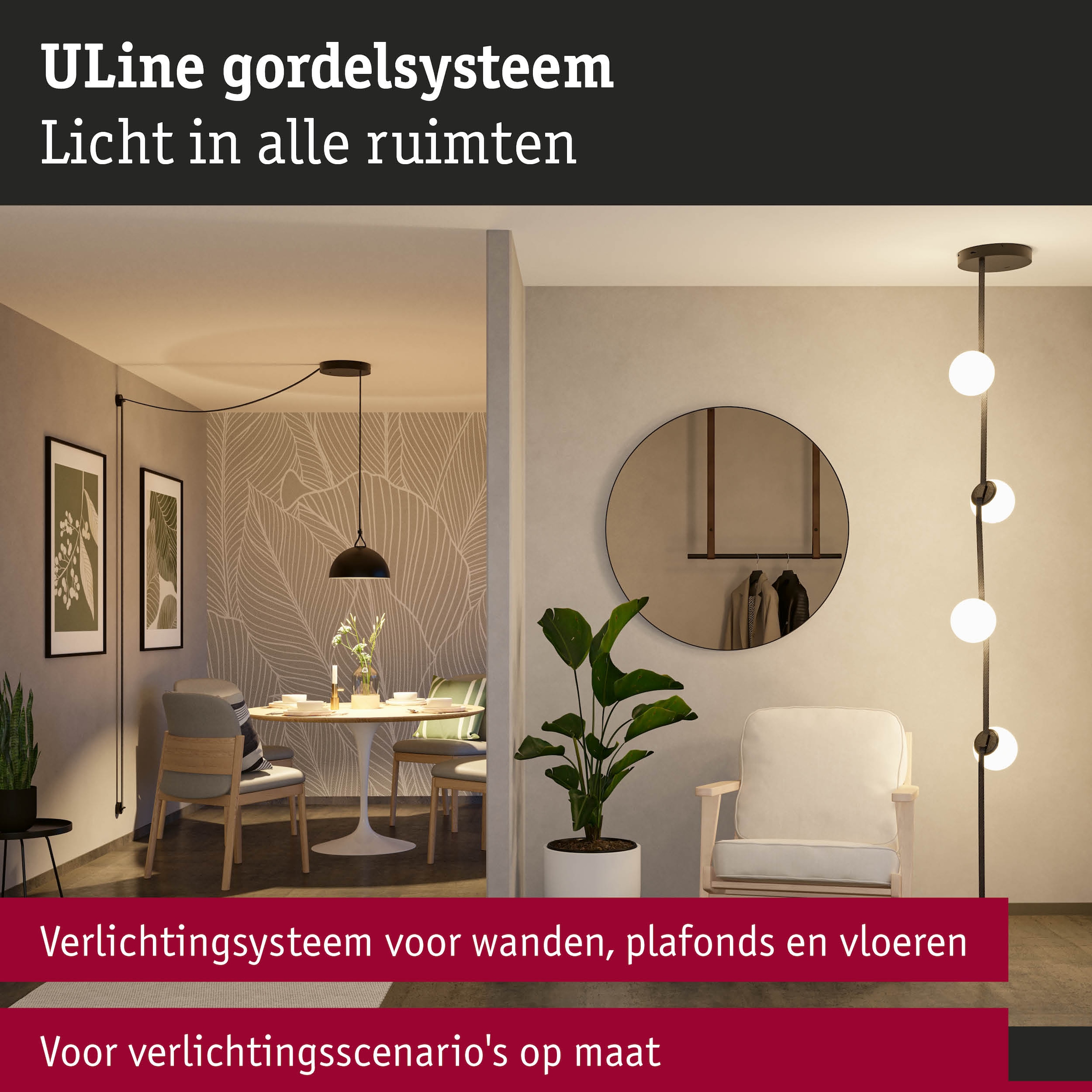 Paulmann Hängeleuchte »ULine Installationsset 230/48V max. 60W Schwarz«