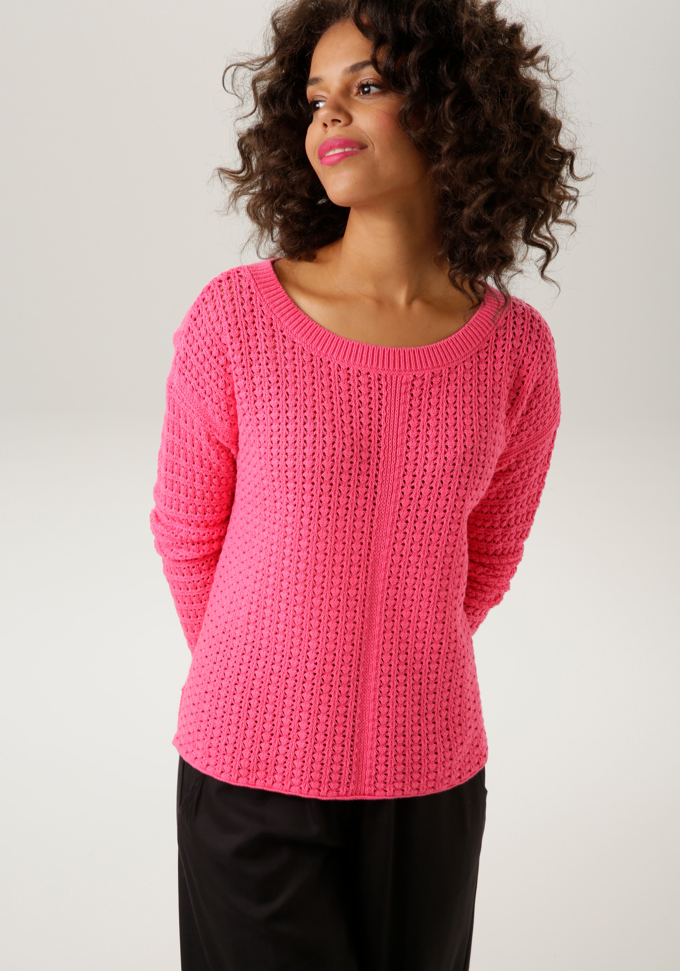 Aniston CASUAL Megztinis su ausdrucksvollem Ajour-Mus...