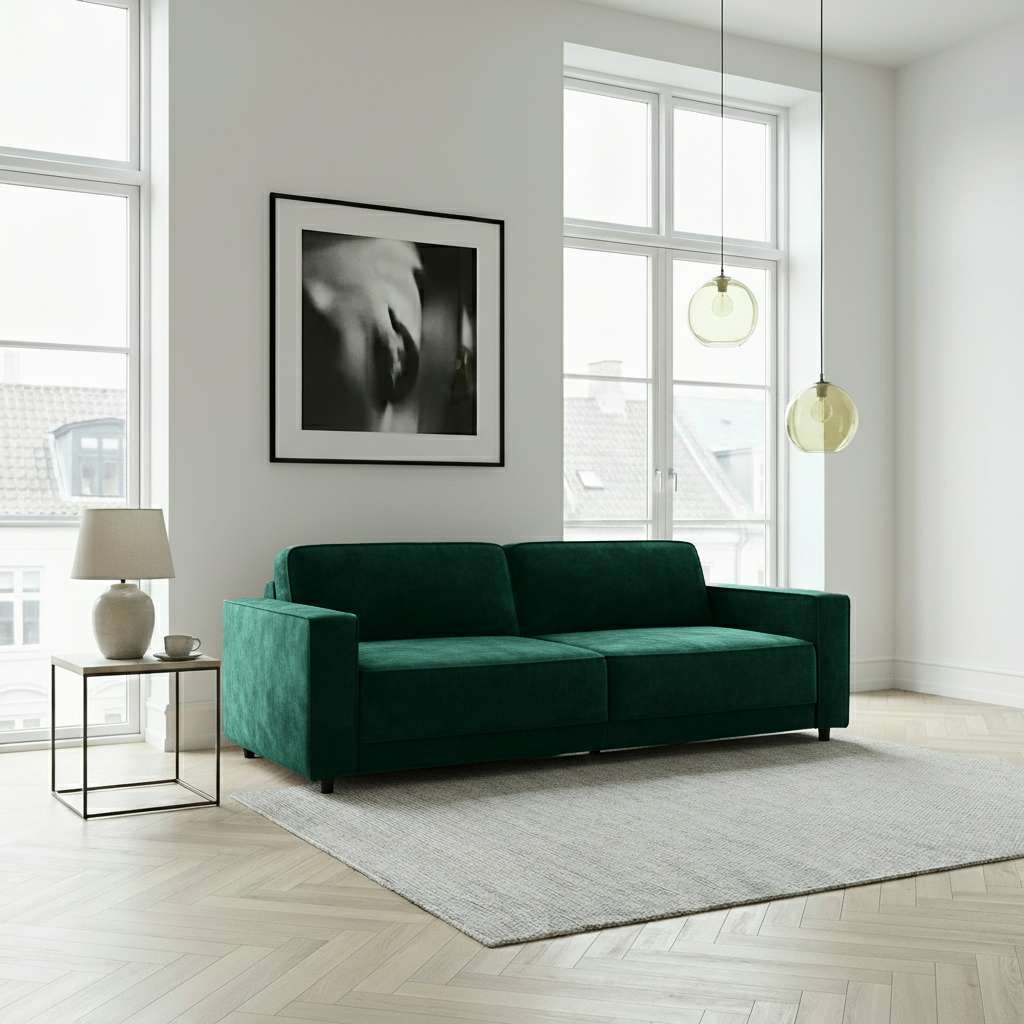 Dorel Home 3-Sitzer »ALLIE Schlafsofa 225 cm« Bett-Funktion (108/190cm), trendiger Cord o. pflegeleichter Velours