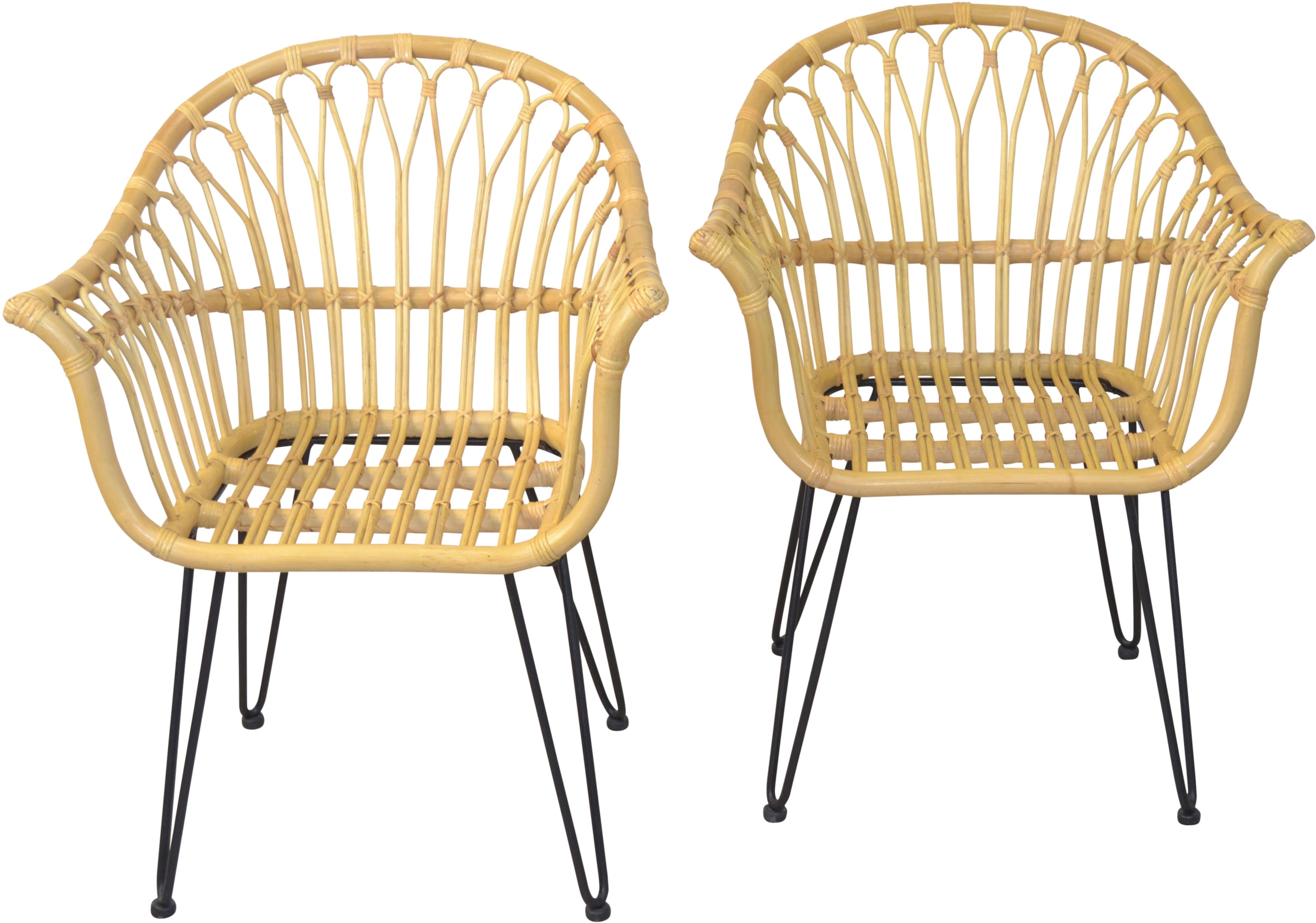 HOFMANN LIVING AND MORE Esszimmersessel "Rattan" Spar-Set, 2er-Set, Handgef günstig online kaufen