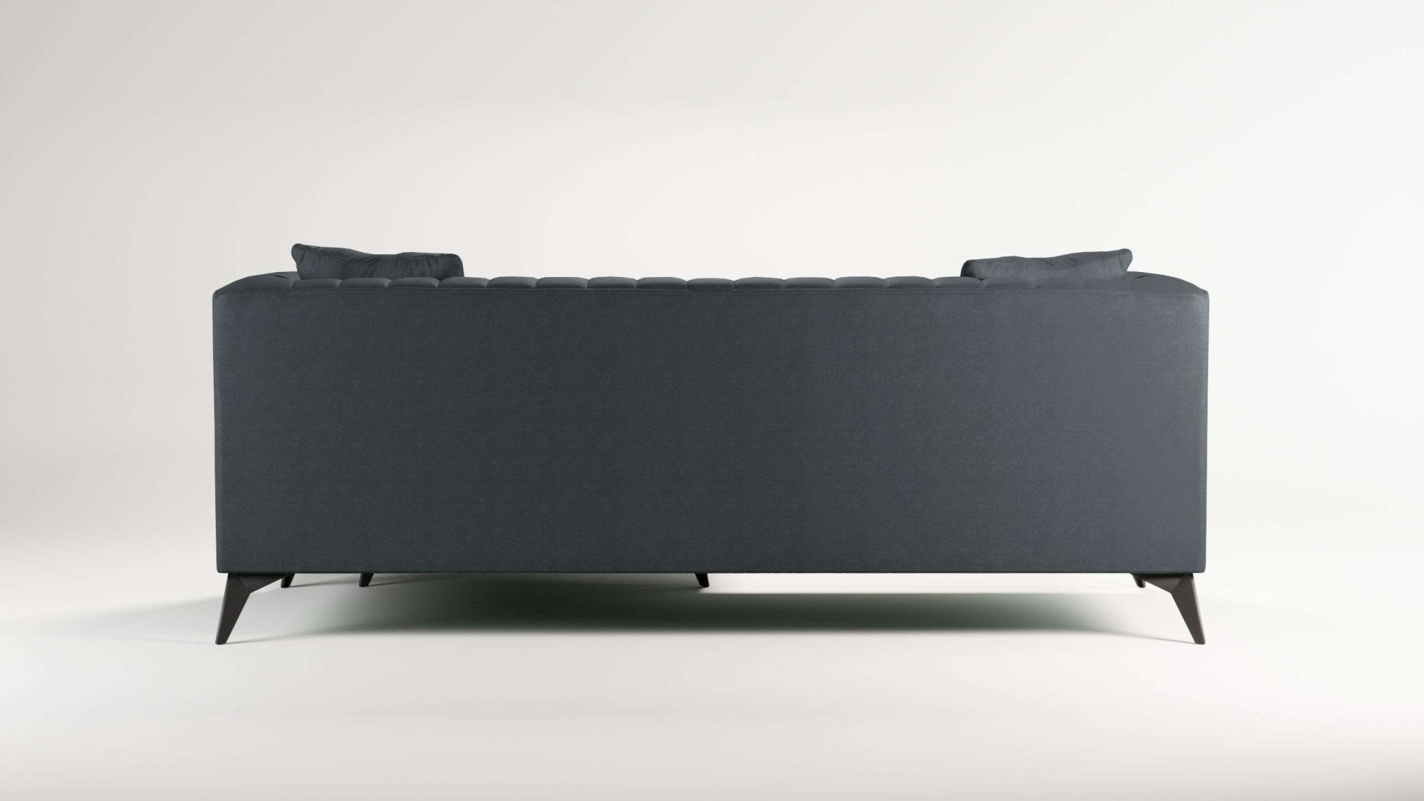 Places of Style Ecksofa »MATTHEW L-Form ideal für kleine Räume, Maße B/T/H: 201/162/74 cm«, elegantes Designsofa, feine Steppung im Rücken, incl. Zierkissen