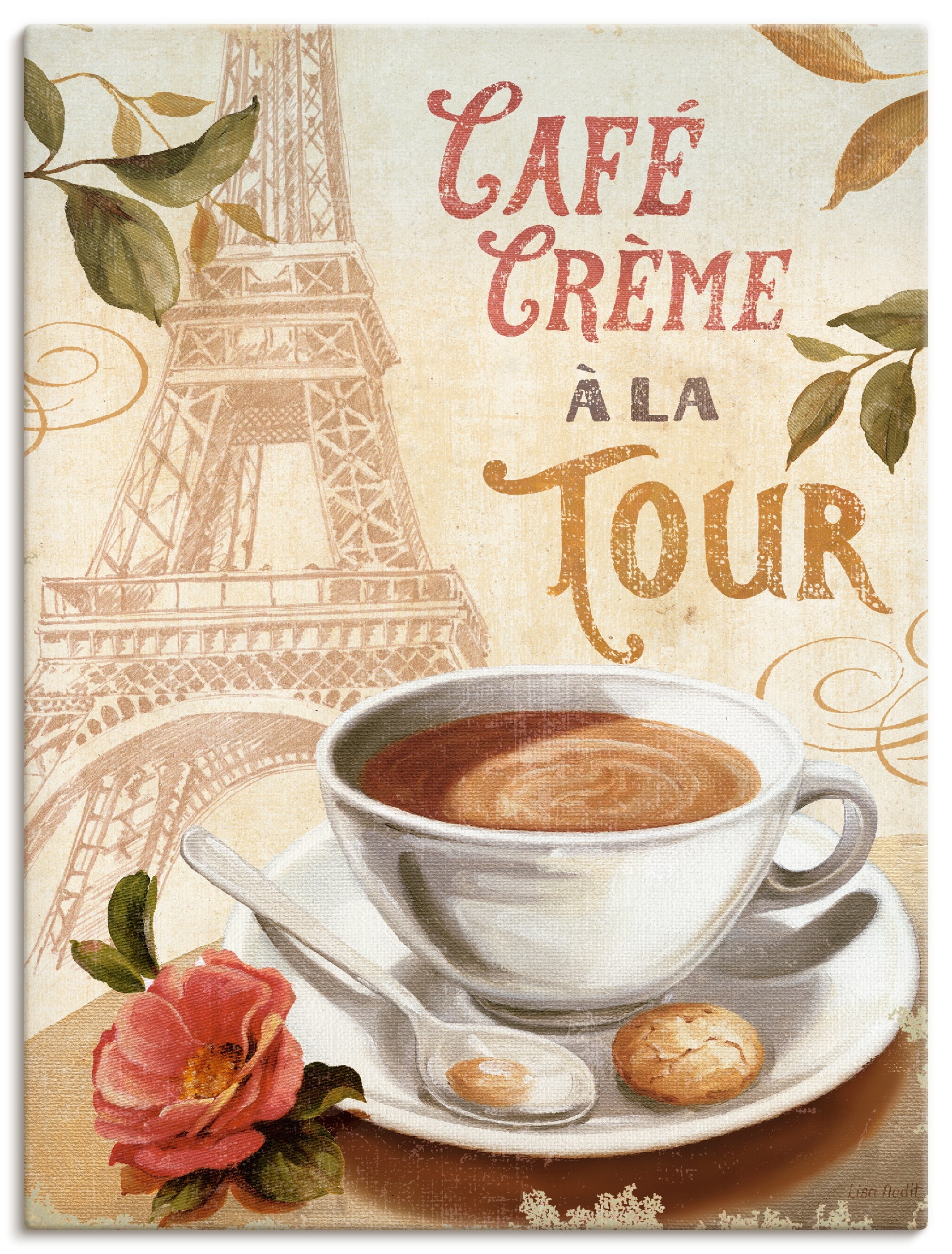 »Kaffee in Wandbild Leinwandbild, Europa Getränke, oder Artland in Wandaufkleber Poster (1 | kaufen als versch. St.), III«, BAUR Größen