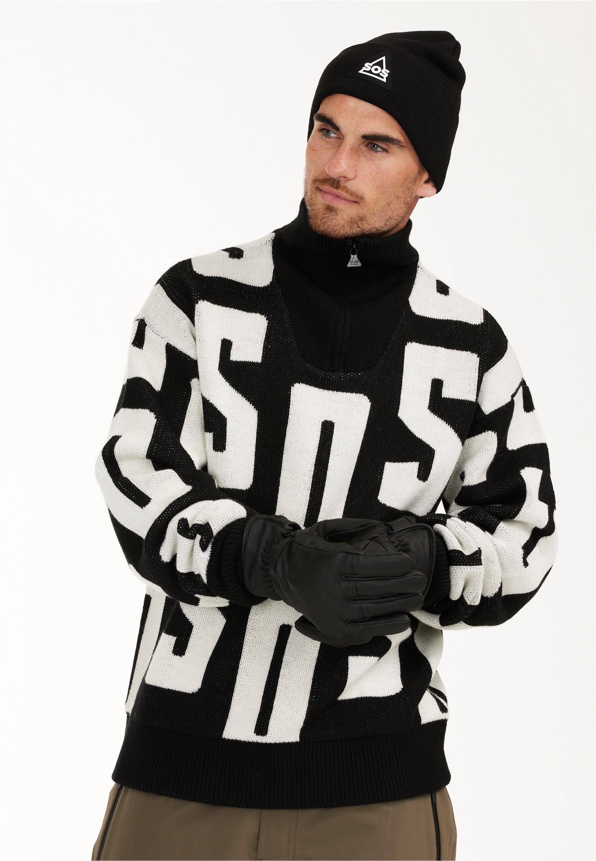 SOS Langarmshirt "Verbier" mit praktischer Reißverschlussleiste
