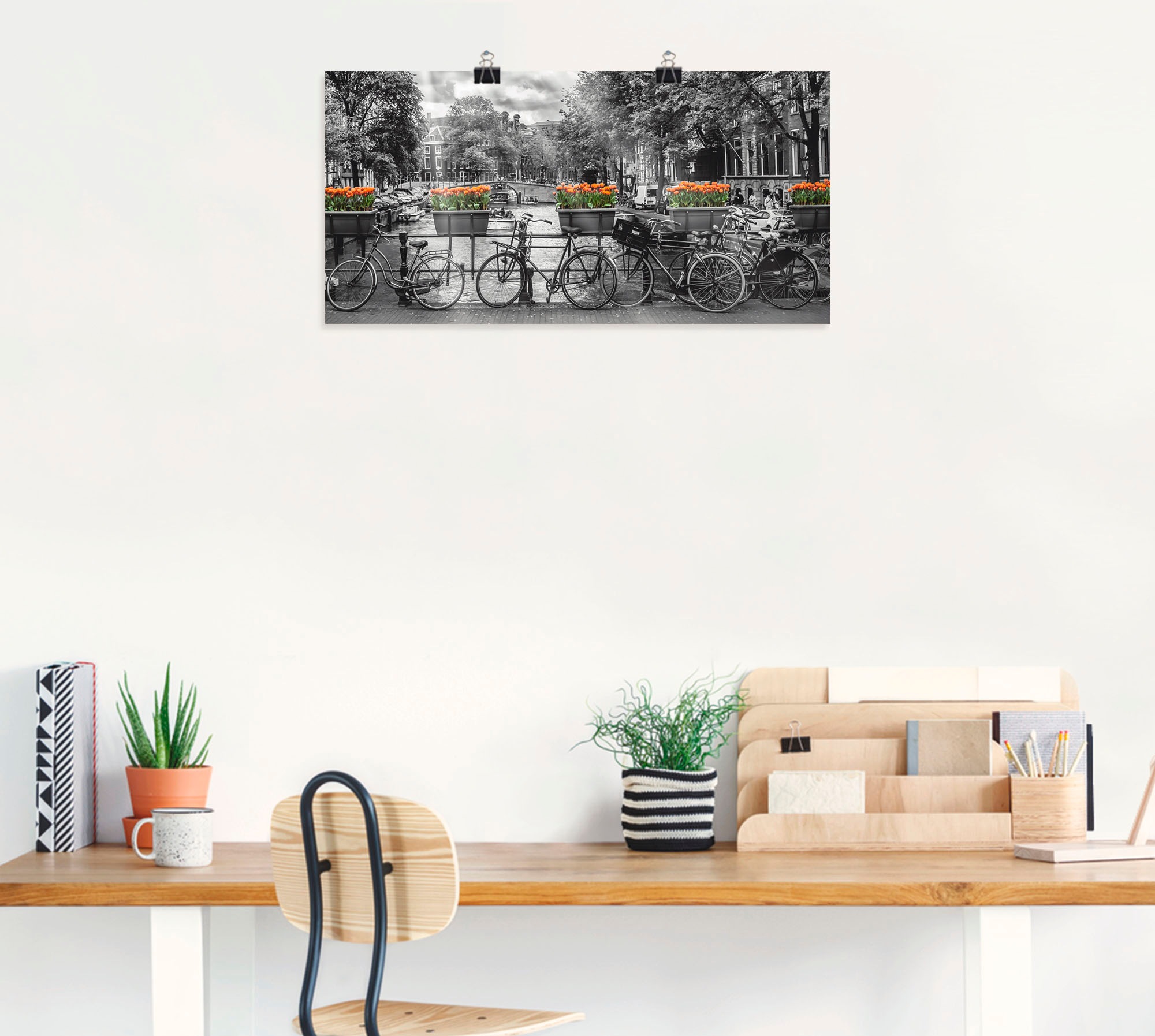 Artland Wandbild "Amsterdam Herengracht I", Fahrräder, (1 St.), als Leinwan günstig online kaufen