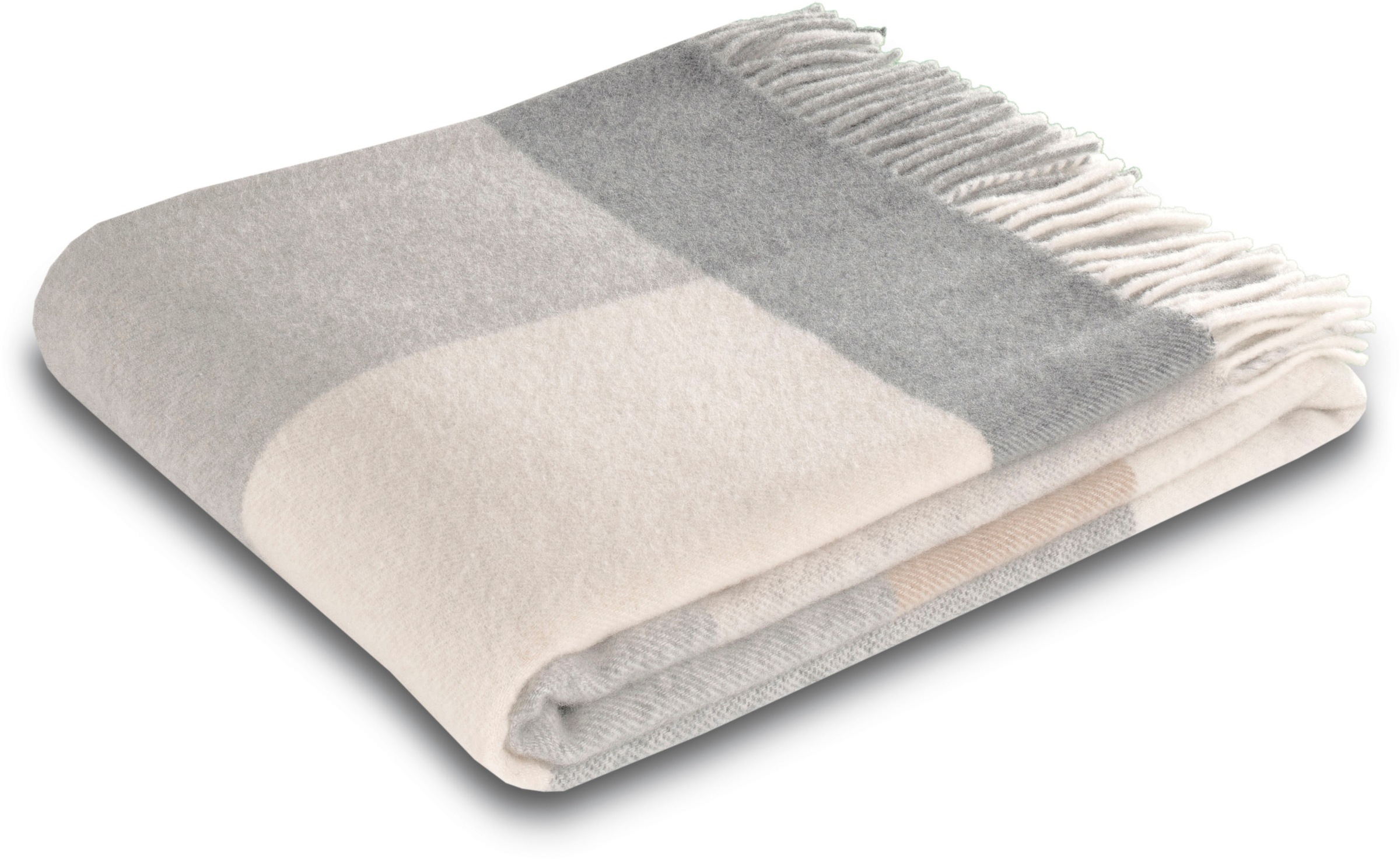 Biederlack Plaid "Soft Impression im Doubleface-Look" Wolle-Kaschmir-Mix günstig online kaufen