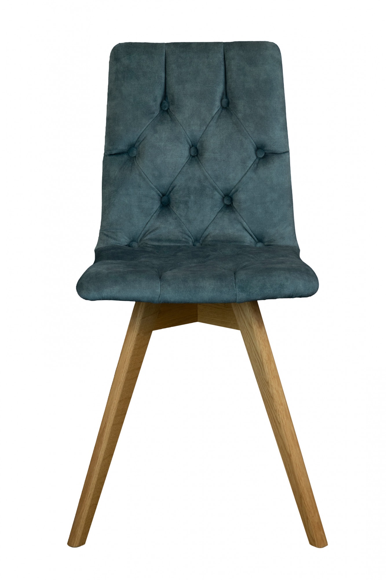 andas Esszimmerstuhl »Rania«, (Set), 2 St., Samtvelours, Massivholzgestell, mit Knopfheftung