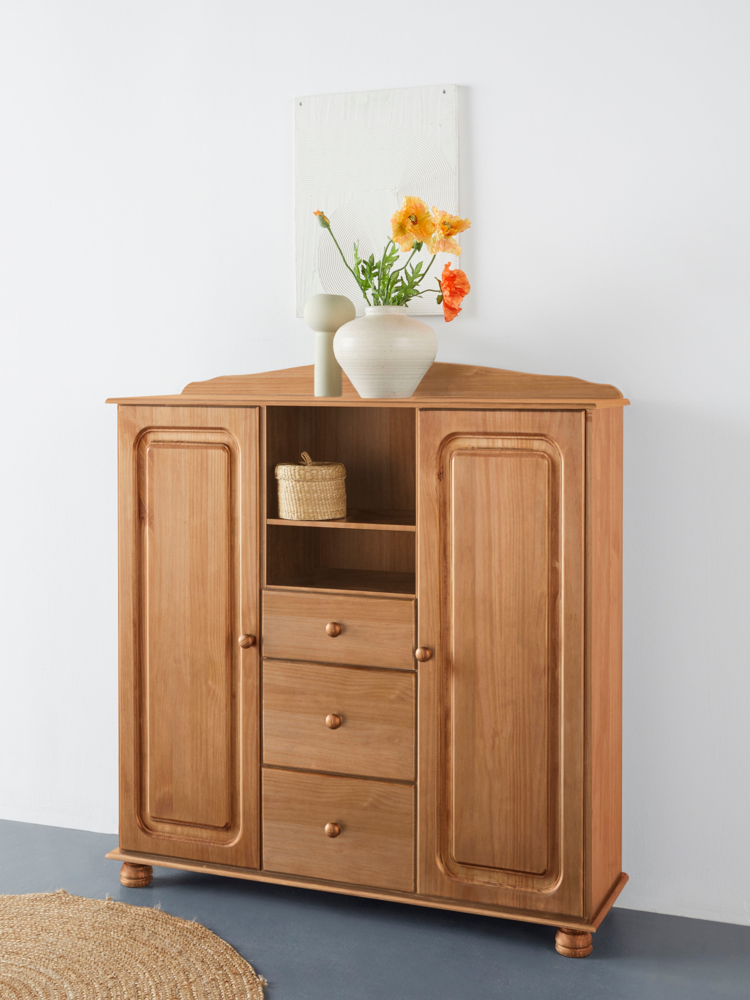 OTTO home Highboard "Mette" Stauraumschrank mit 3 Schubladen und verstellba günstig online kaufen