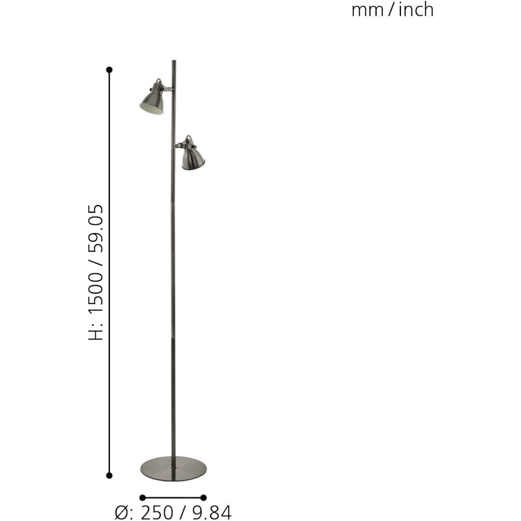 EGLO LED Stehlampe »TASCHIN«, 2 flammig-flammig