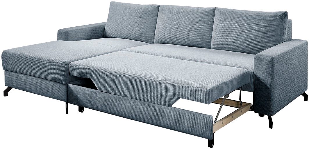 exxpo - sofa fashion Ecksofa »Quattro L-Form, B/T: 247/162 cm«, wahlweise mit Bettfunktion, Bettkasten