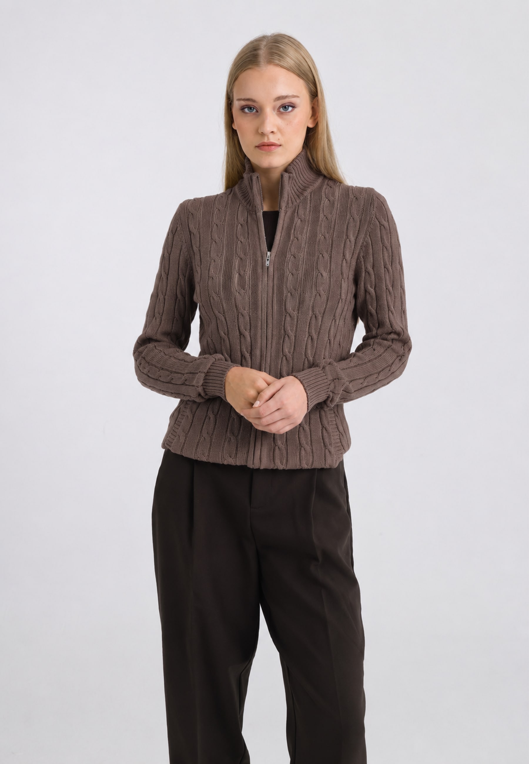 Felix Hardy Strickjacke »Strickjacke mit Zopfmuster«