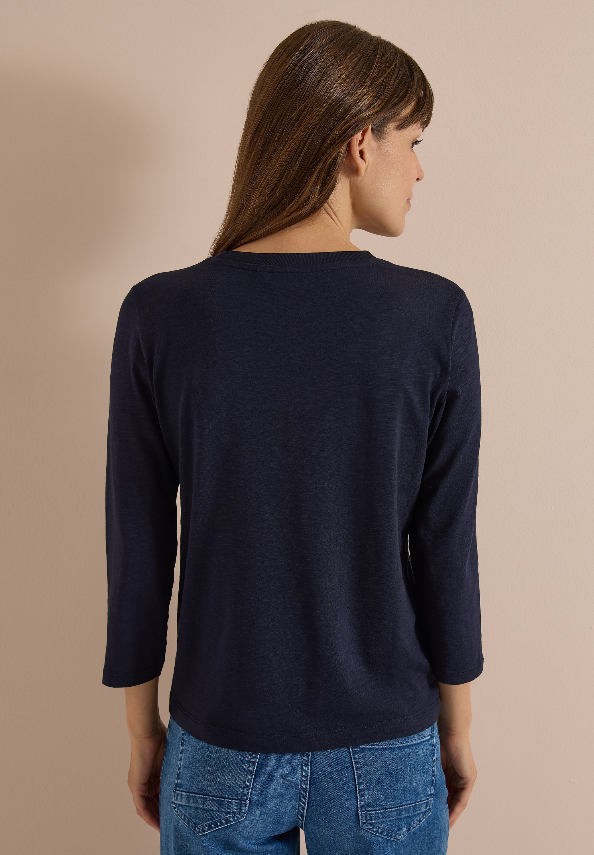 Cecil 3/4-Arm-Shirt aus softem Materialmix