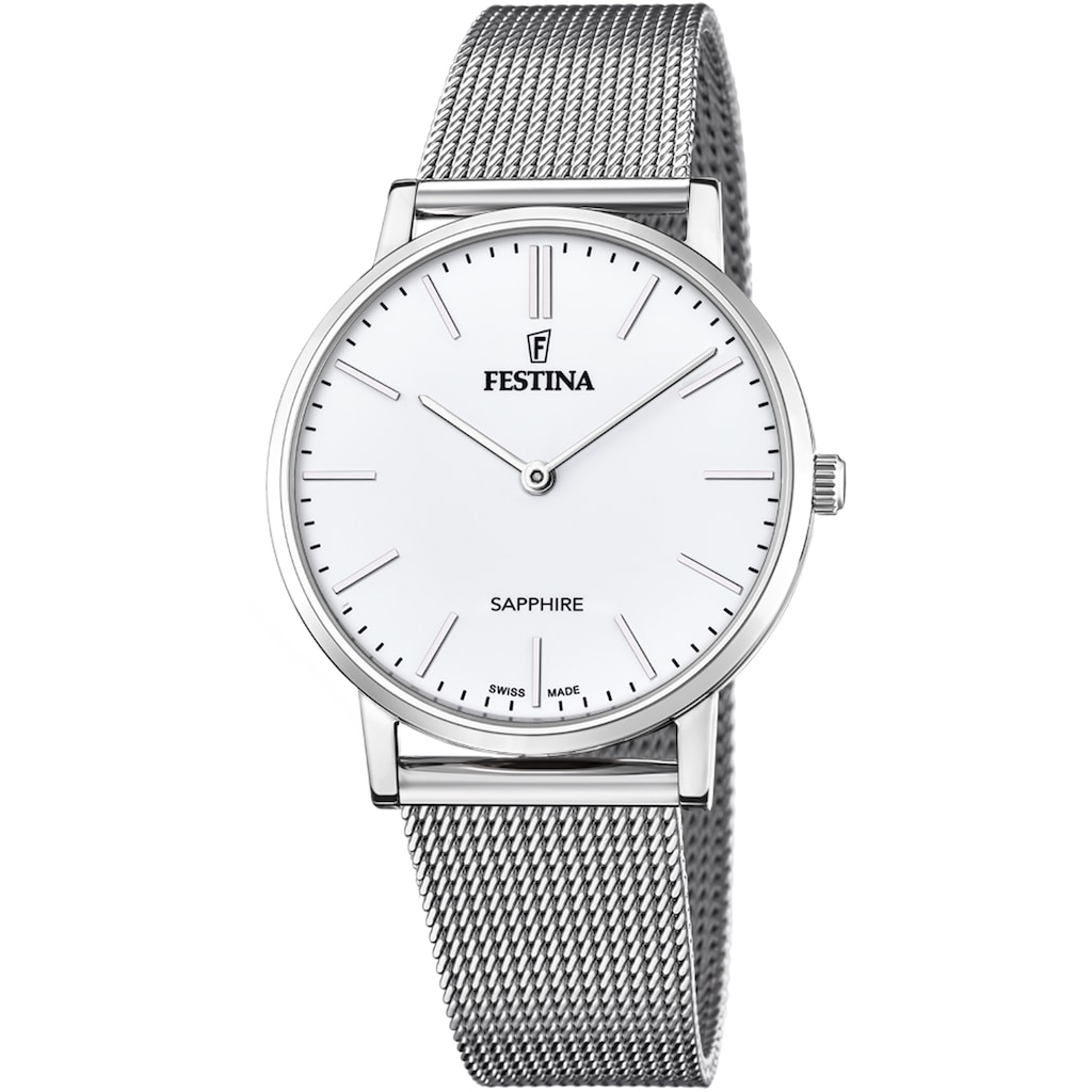 Festina Quarzuhr »Festina Swiss Made, F20014/1«, Armbanduhr, Herrenuhr, Swiss Made