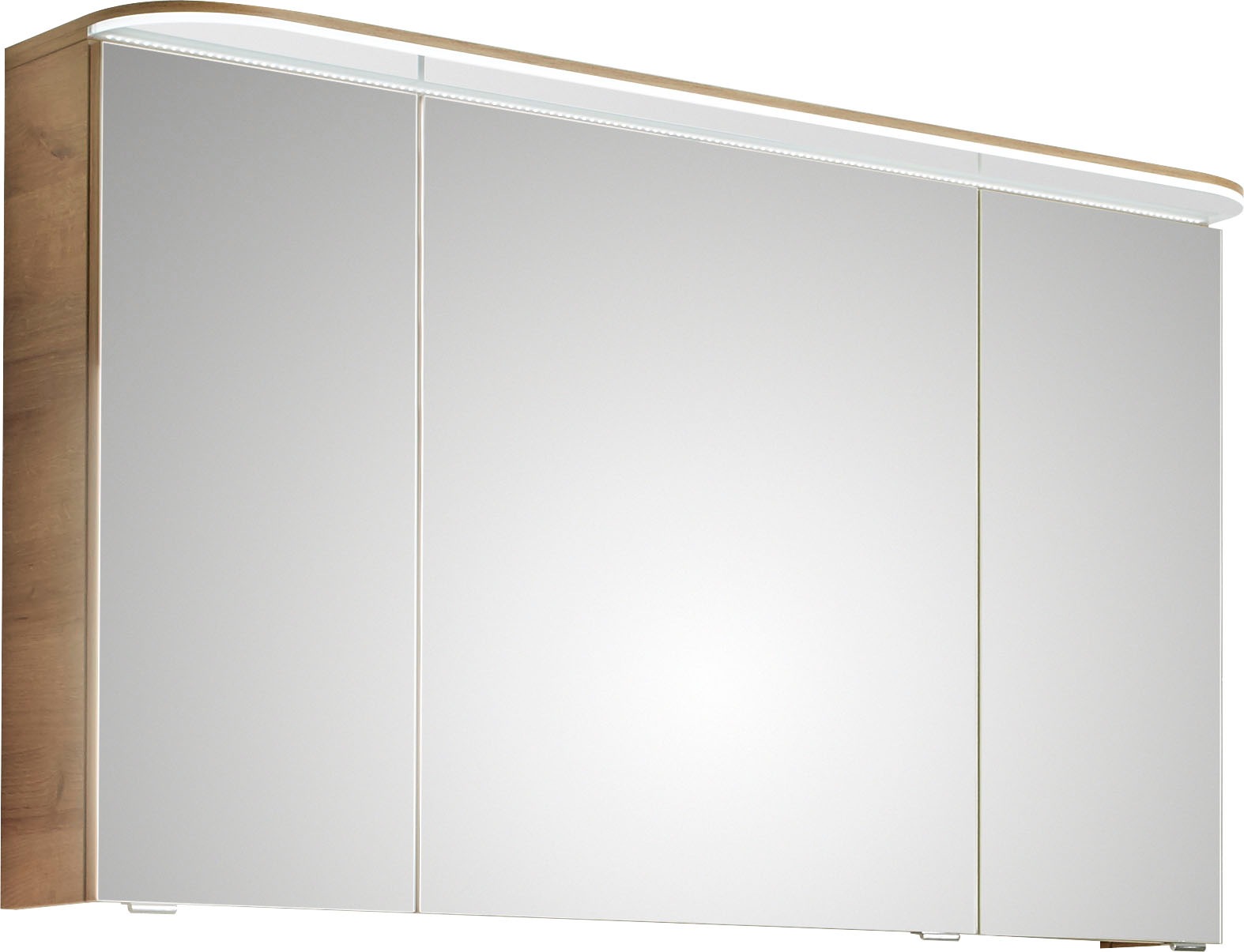 Saphir Badmöbel-Set »Balto Sprint 2-teilig, Mineralmarmor-Waschtisch mit LED-Spiegelschrank«, (2 St.), Badezimmer Set inkl. Türdämpfer, 3 Türen, 2 Schubladen