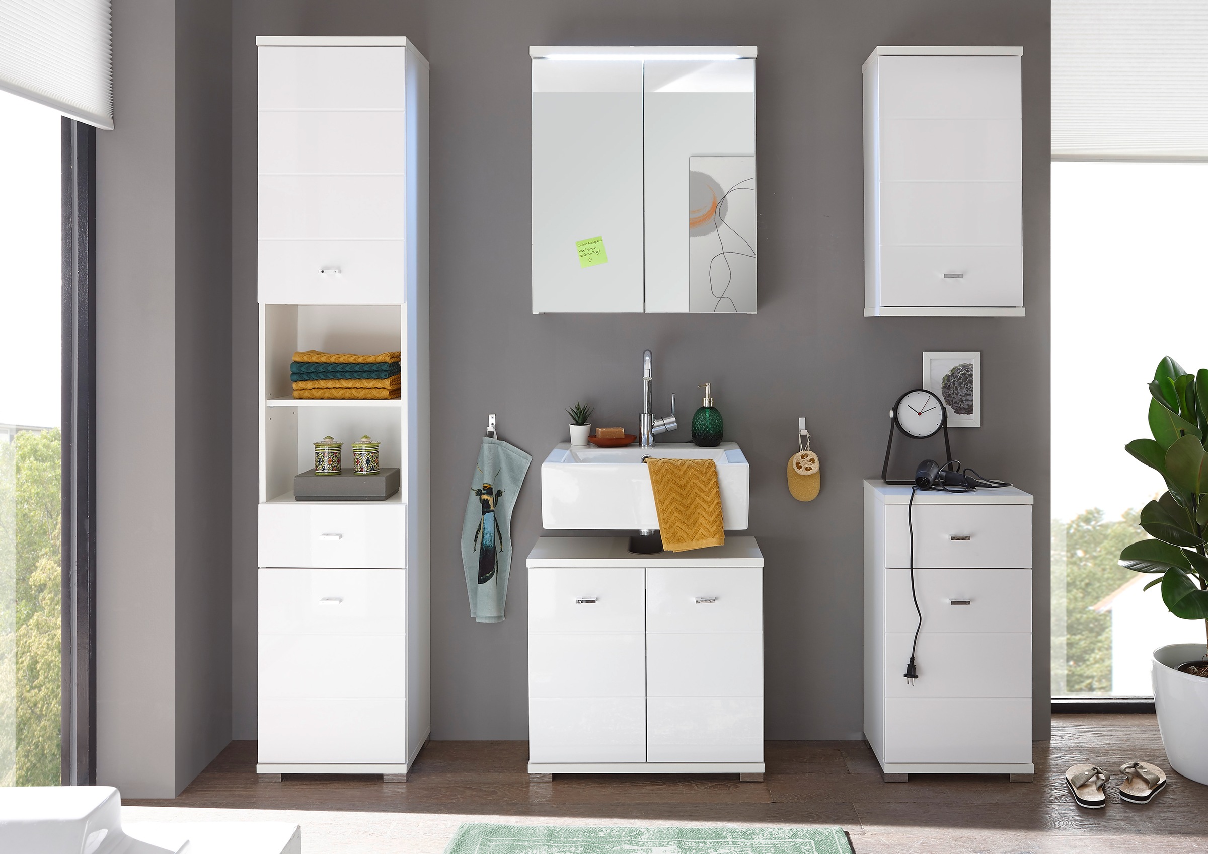 BASIC by Balculina "Pool, Badezimmerschrank BxHxT 38x190x30" 1 Stk. tlg. Br günstig online kaufen