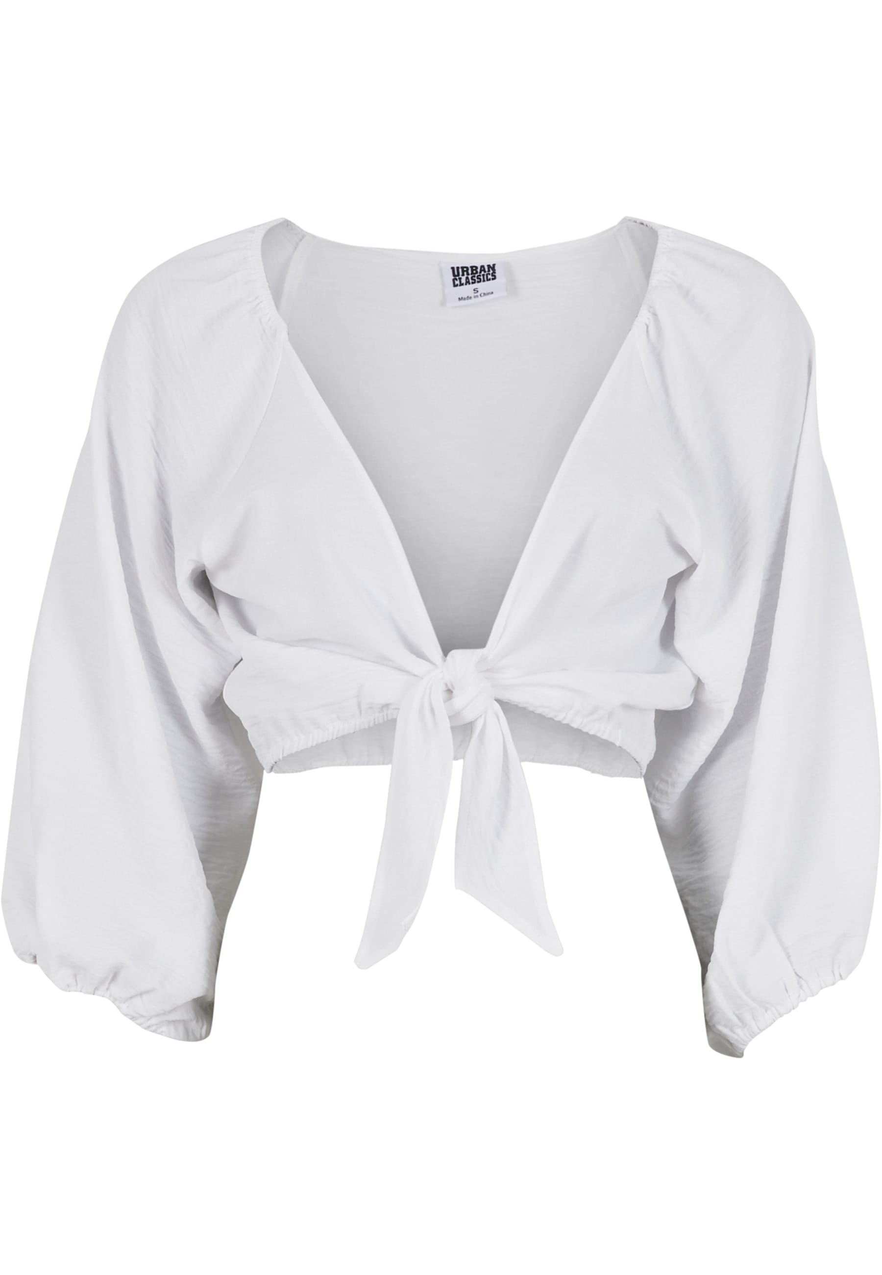 URBAN CLASSICS Klassische Bluse "Urban Classics Ladies Structured Knotted B günstig online kaufen