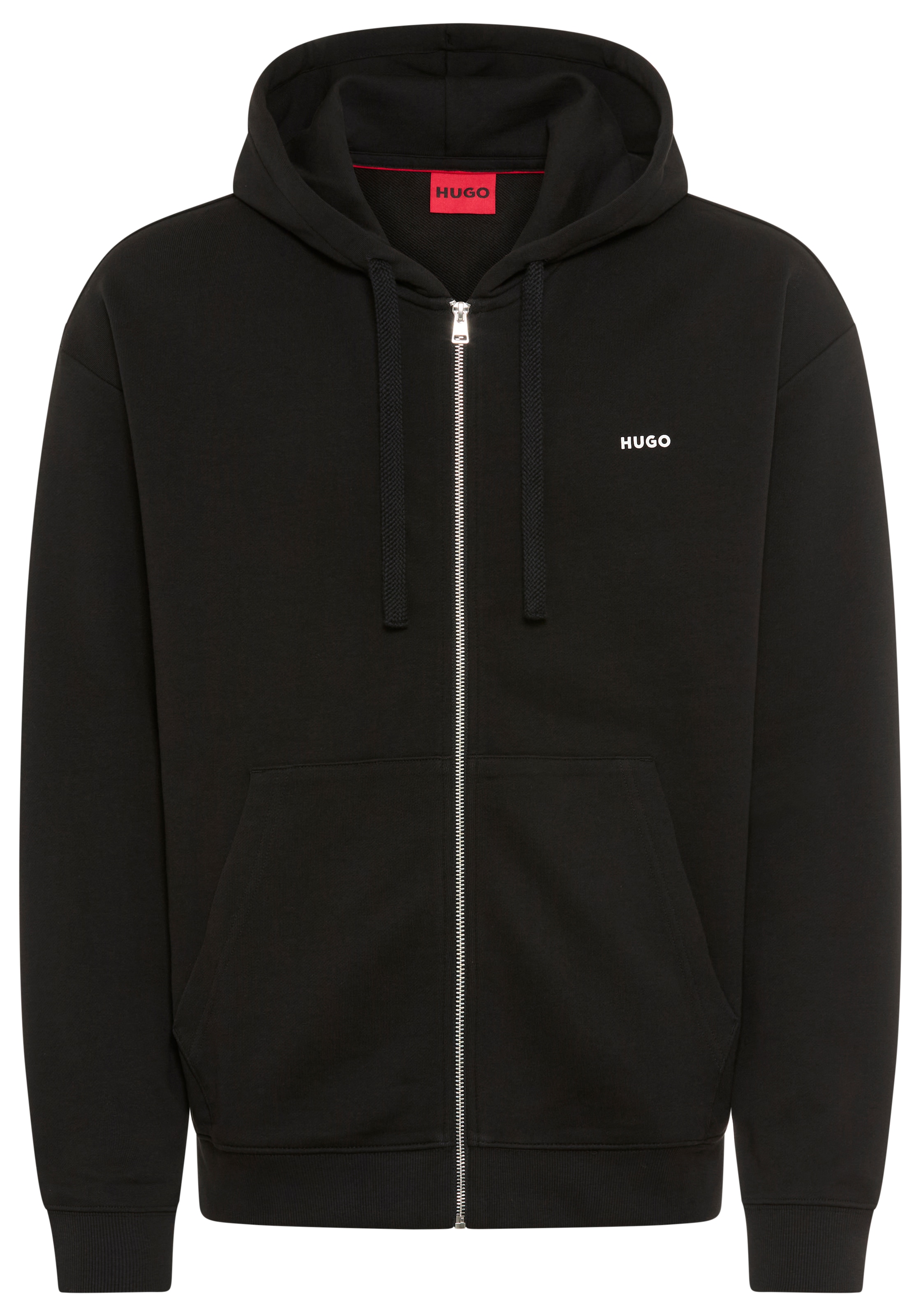 HUGO Kapuzensweatjacke Relaxed Fit, Kapuze, Taschen günstig online kaufen