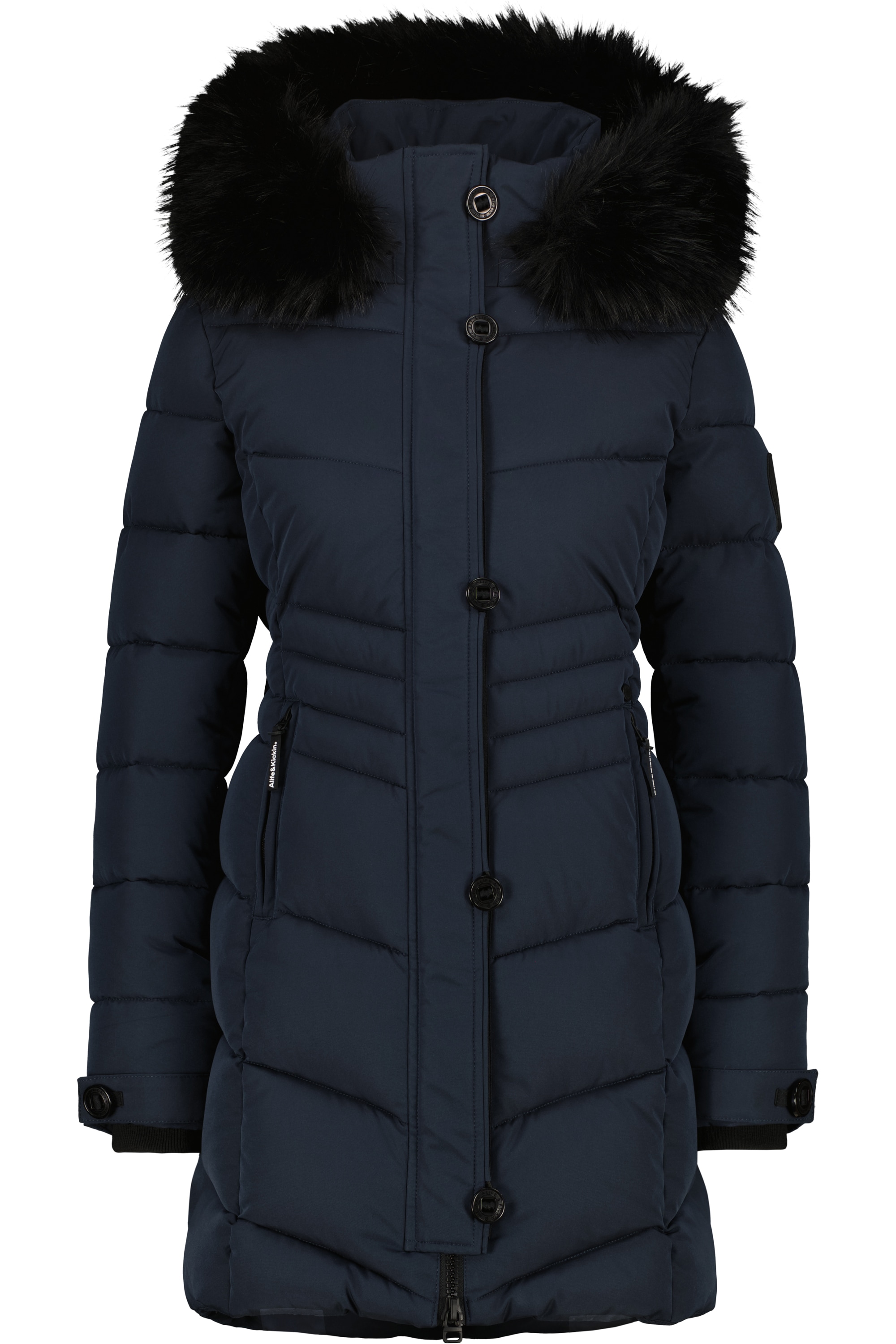 Alife & Kickin "Damen AmaliaAK A Steppjacke, Winterjacke, gefütterte Jacke" mit Kapuze Lange gefütterte Damenwinterjacke mit abnehmbarer Kunstfellkapuze