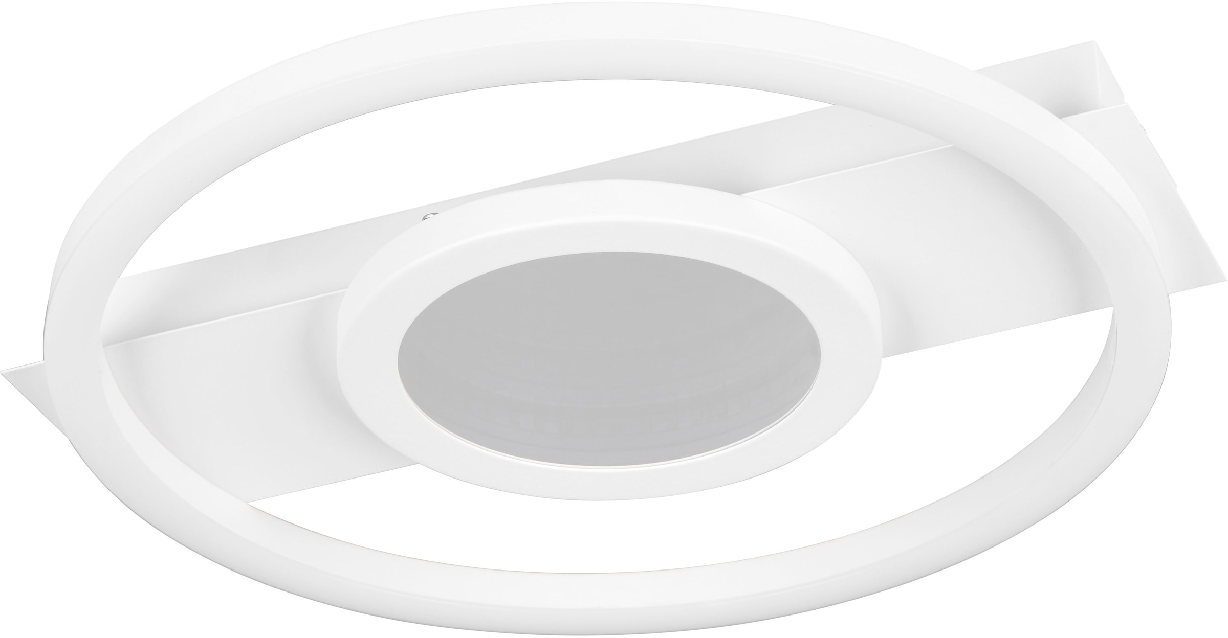 REALITY Leuchten LED Deckenleuchte »WHEELER, LED Deckenlampe 16W 2000 Lumen 4000K kaltweißes Licht«, 1 flammig, Leuchtmittel LED-Board | LED fest integriert, Lichteffekte mit Spiegelfolie, 35 x 33 cm, Wand- oder Deckenleuchte