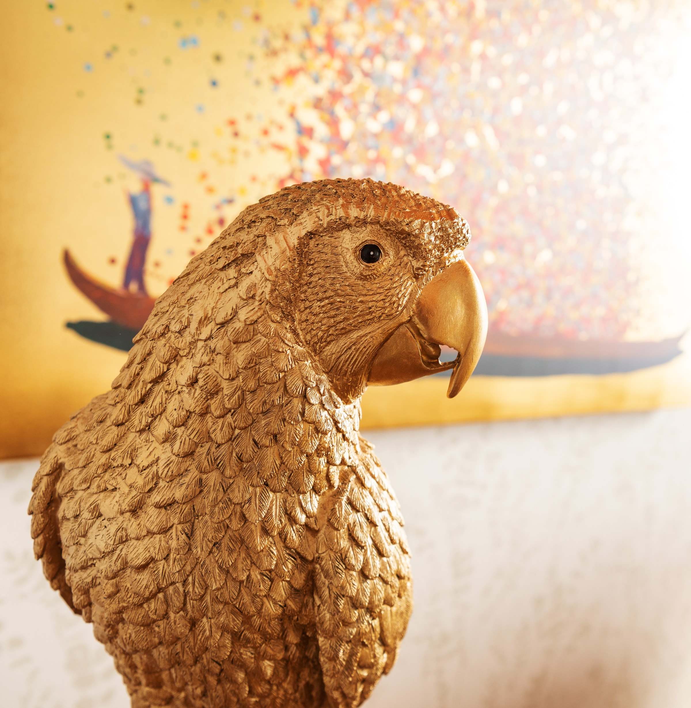 Kare Design Dekofigur »Parrot Gold 116cm«