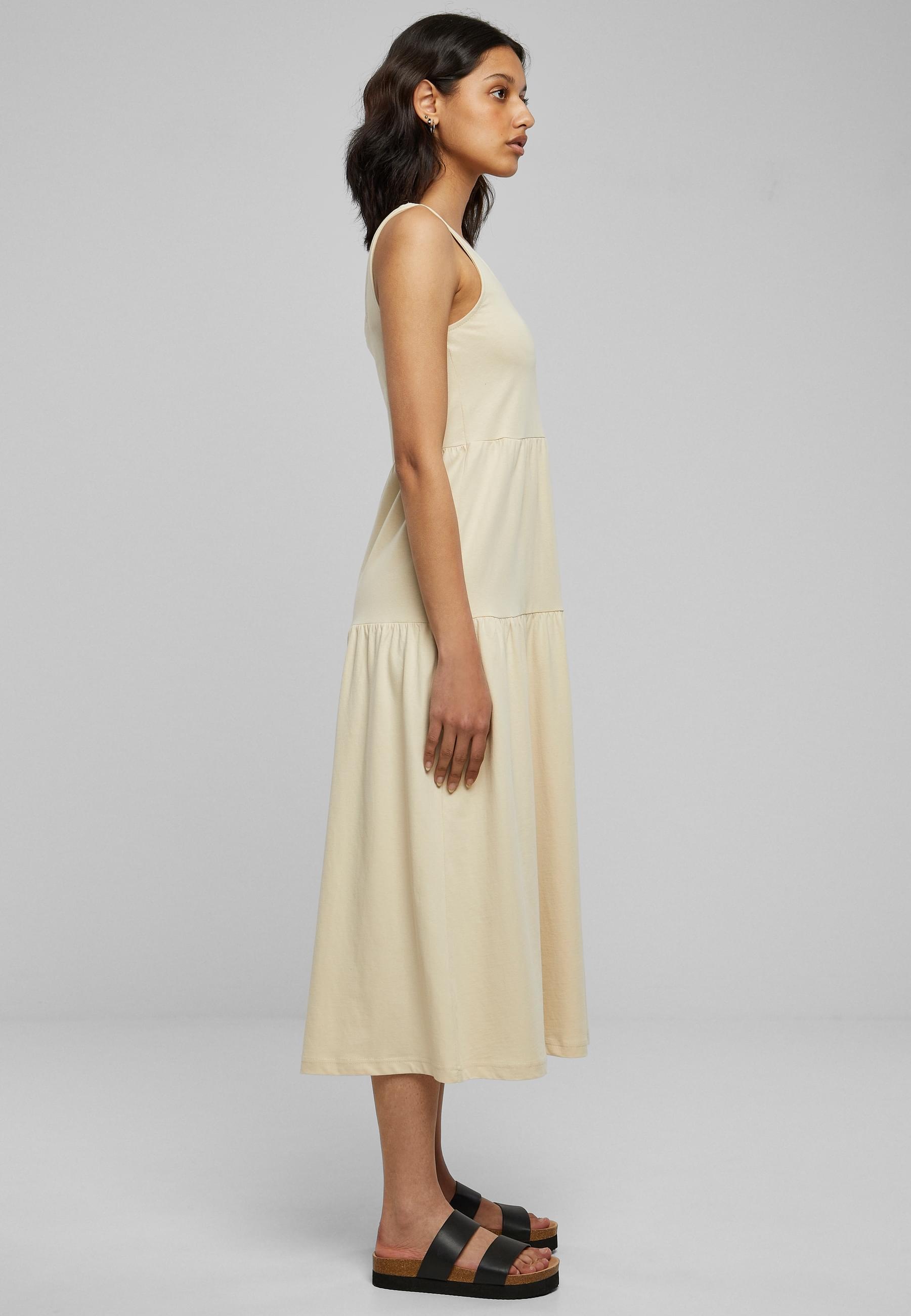 URBAN CLASSICS Shirtkleid »Urban Classics Damen Ladies 7/8 Length Valance Summer Dress«, (1 tlg.)