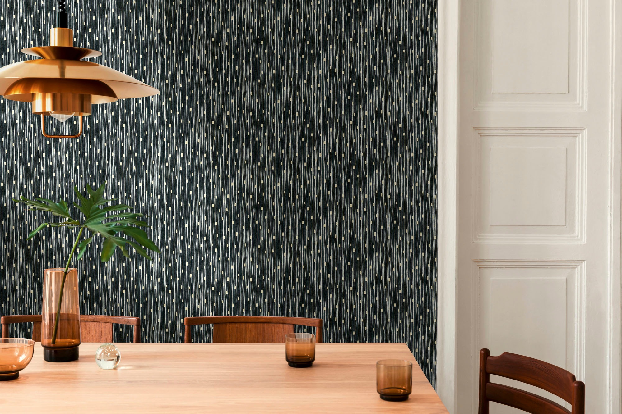 A.S. Création Vliestapete »THE BOS Streifentapete«, leicht glänzend-gemustert-abstrakt, Grafisch Tapeten Wohnzimmer Schlafzimmer Küche Flur Design Wandtapete