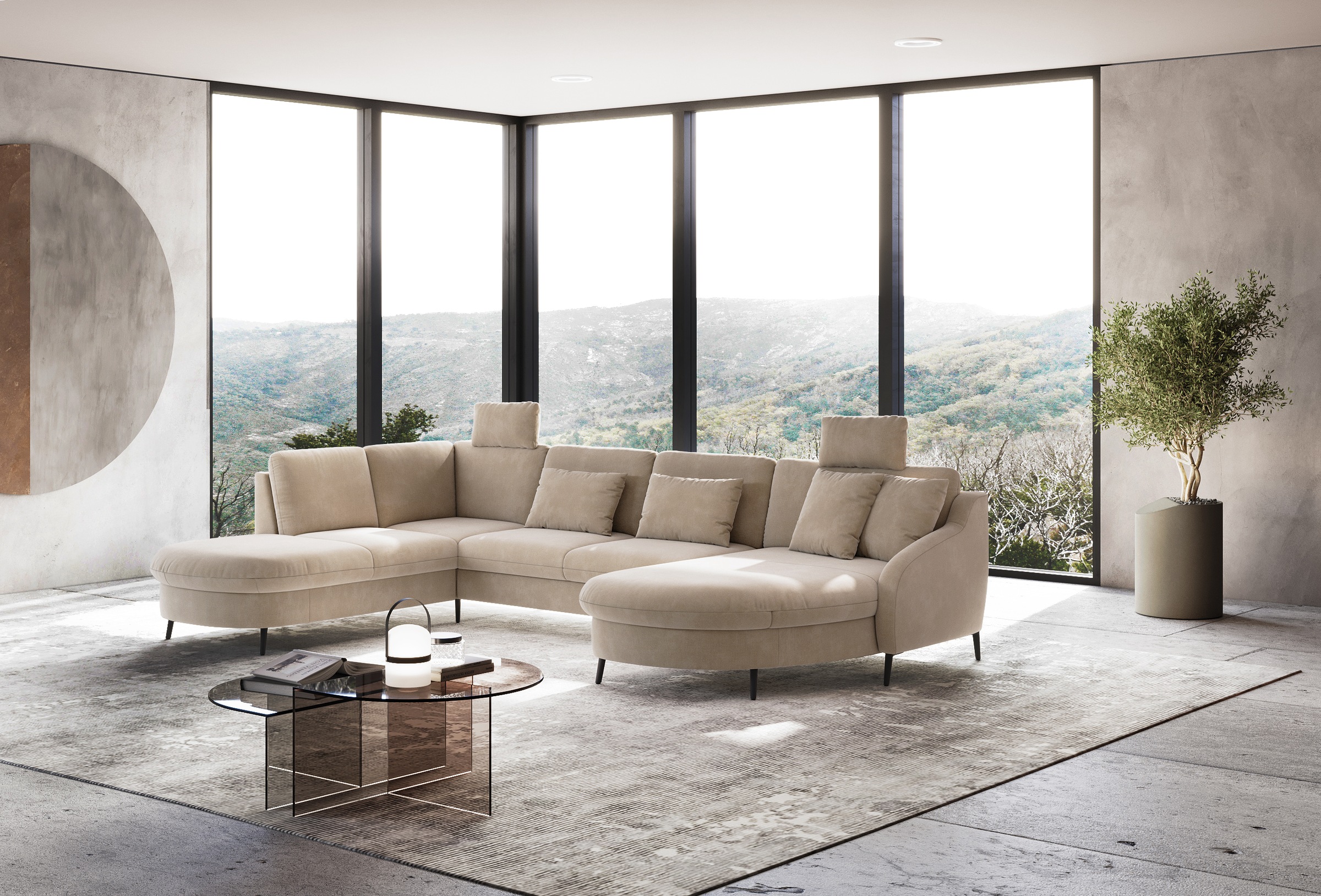 sit&more Wohnlandschaft "Soul U-Form", wahlweise mit Bett und Bettkasten günstig online kaufen