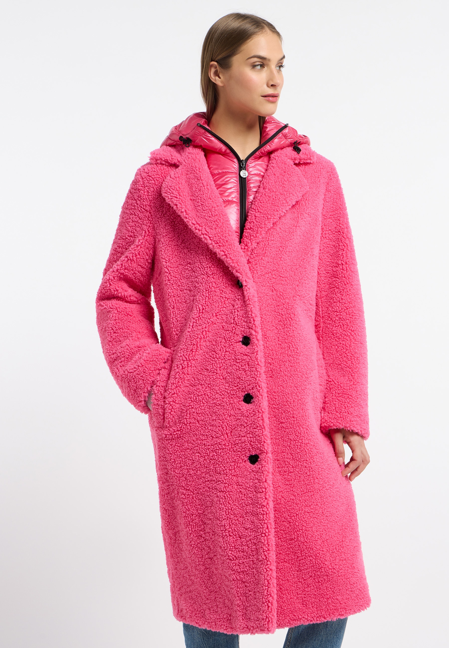 Frieda & Freddies Wintermantel »Fake Fur Coat / Gine2«, mit Taschen