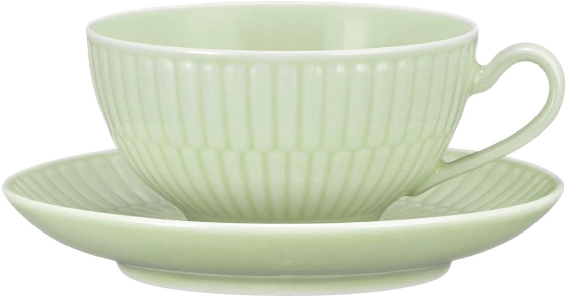 Seltmann Weiden Geschirr-Set »Teeservice 18-teilig klein Amina seladon«, (Set, 18 tlg., Set), Teller, Tassen, grün, Amina