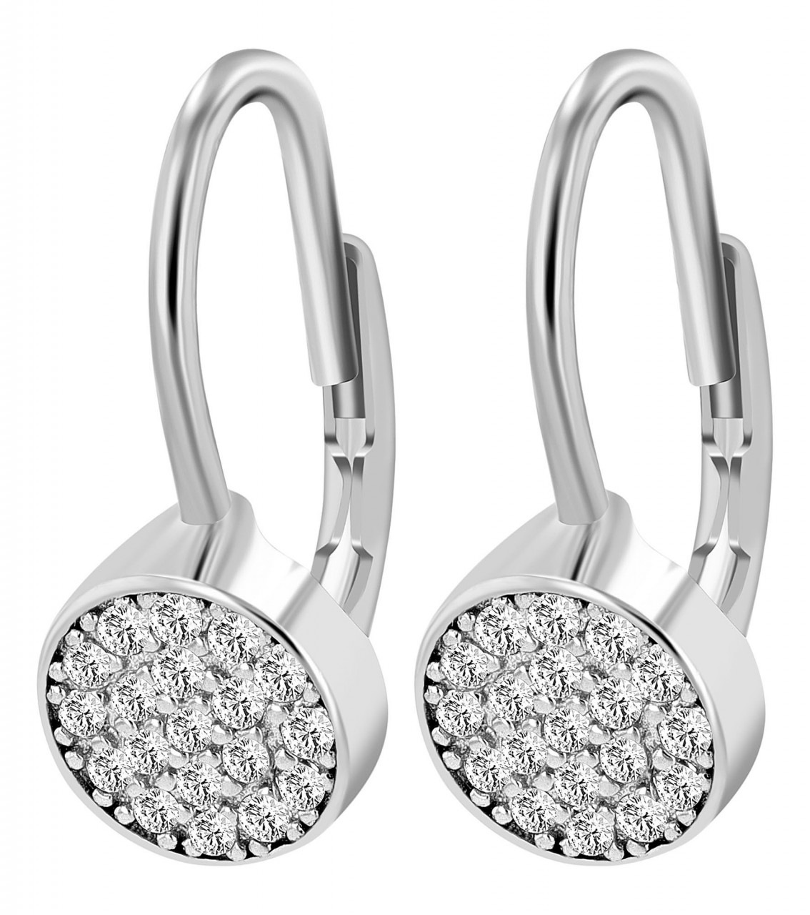 Adelia´s Paar Ohrhänger »Damen Ohrhänger aus 925 Sterling Silber und Zirkonia Ø 16 mm«