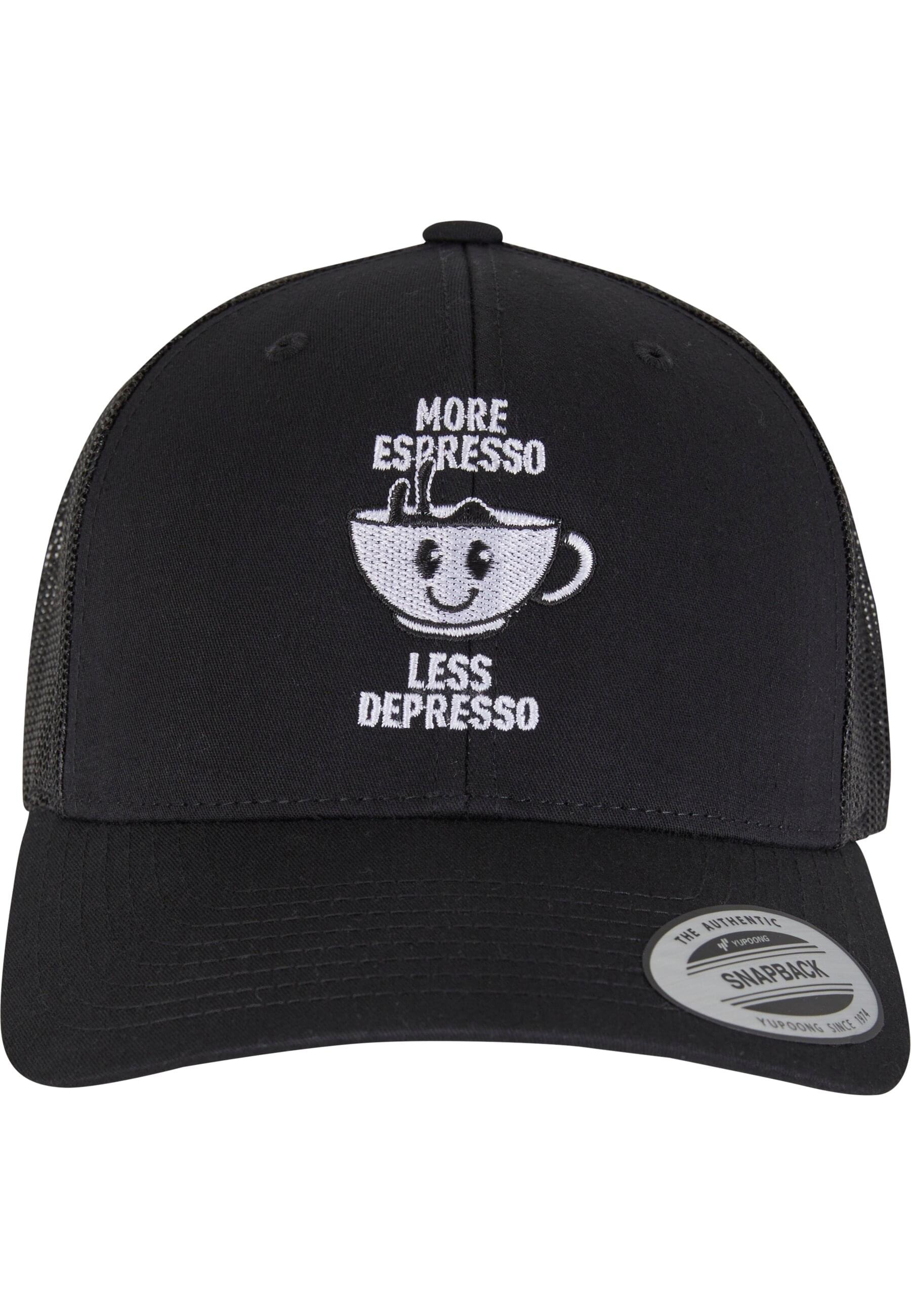 MisterTee Trucker Cap "MisterTee More Espresso Less Depresso Retro Trucker" günstig online kaufen