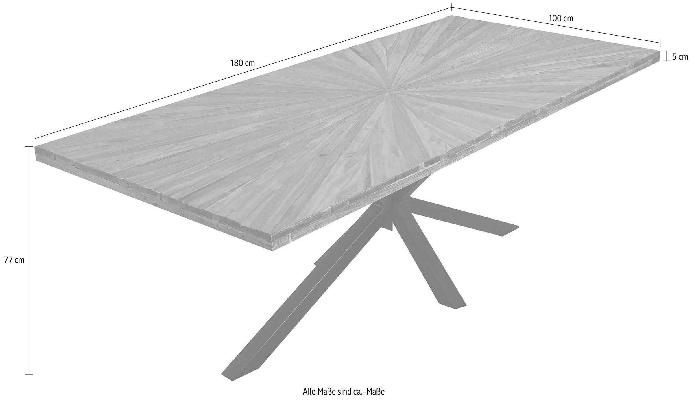 SIT Esstisch »Tops&Tables«, aus recyceltem Altholz Teak