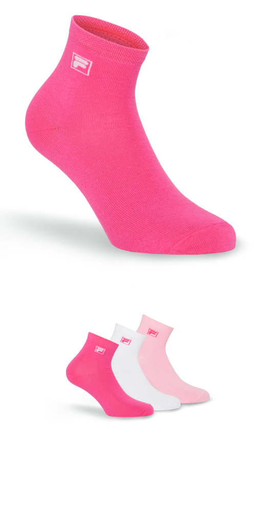 Fila Kurzsocken "UNISEX QUARTER PLAIN SOCKS", (3 Paar), mit eingestrickem L günstig online kaufen