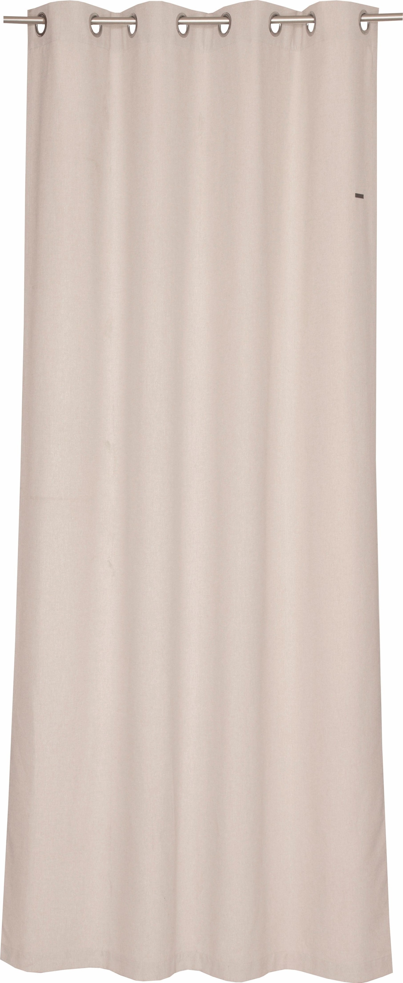 Esprit Vorhang "Harp" Ösen 1 Stk. tlg. HxB: 250x140, Blickdicht, mit Lederl günstig online kaufen