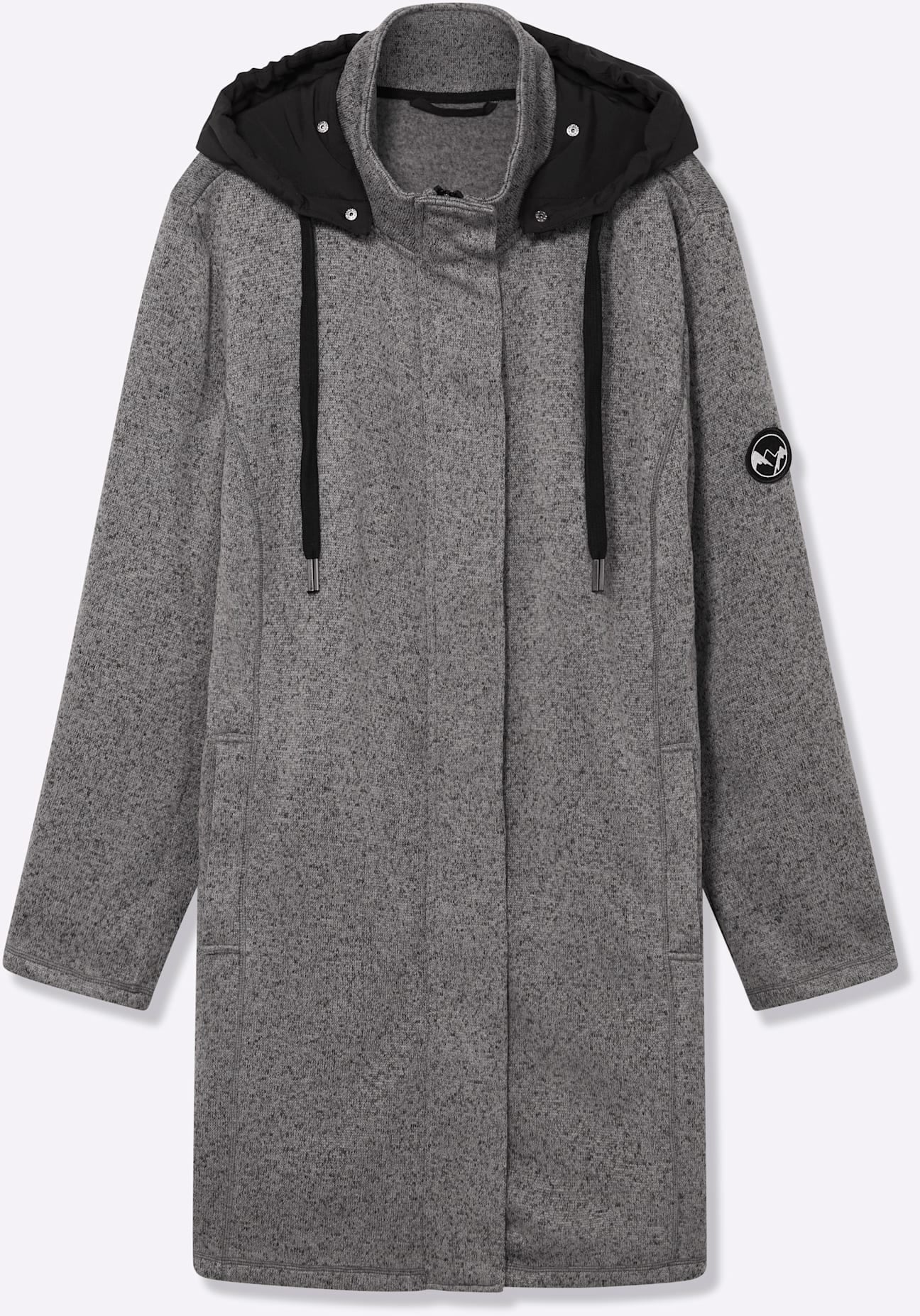Sheego Strickfleecejacke, mit Kapuze