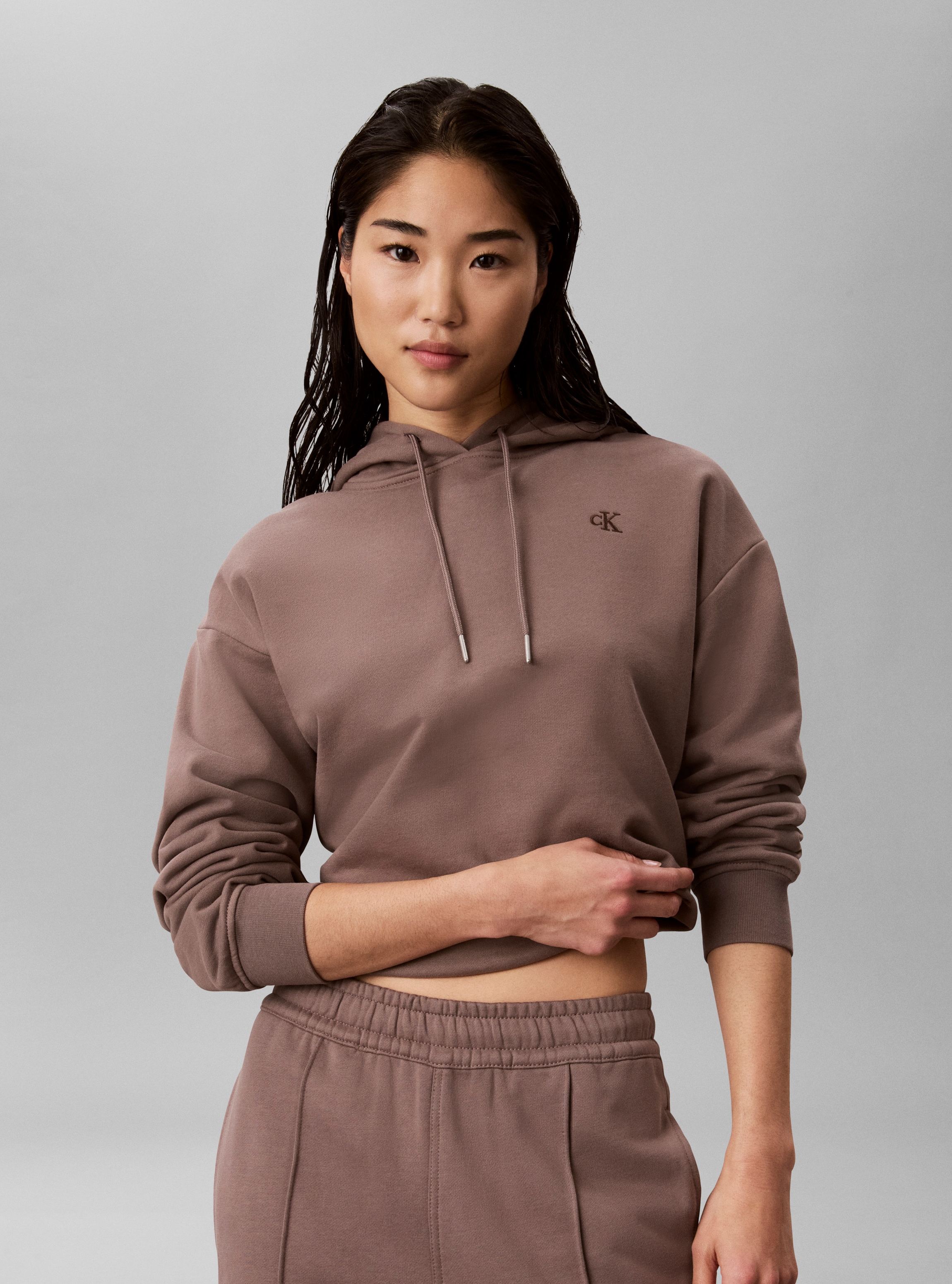 Calvin Klein Jeans Kapuzensweatshirt "MONOGRAM RELAXED FRENCH TERRY", Relaxed fit mit Kapuze