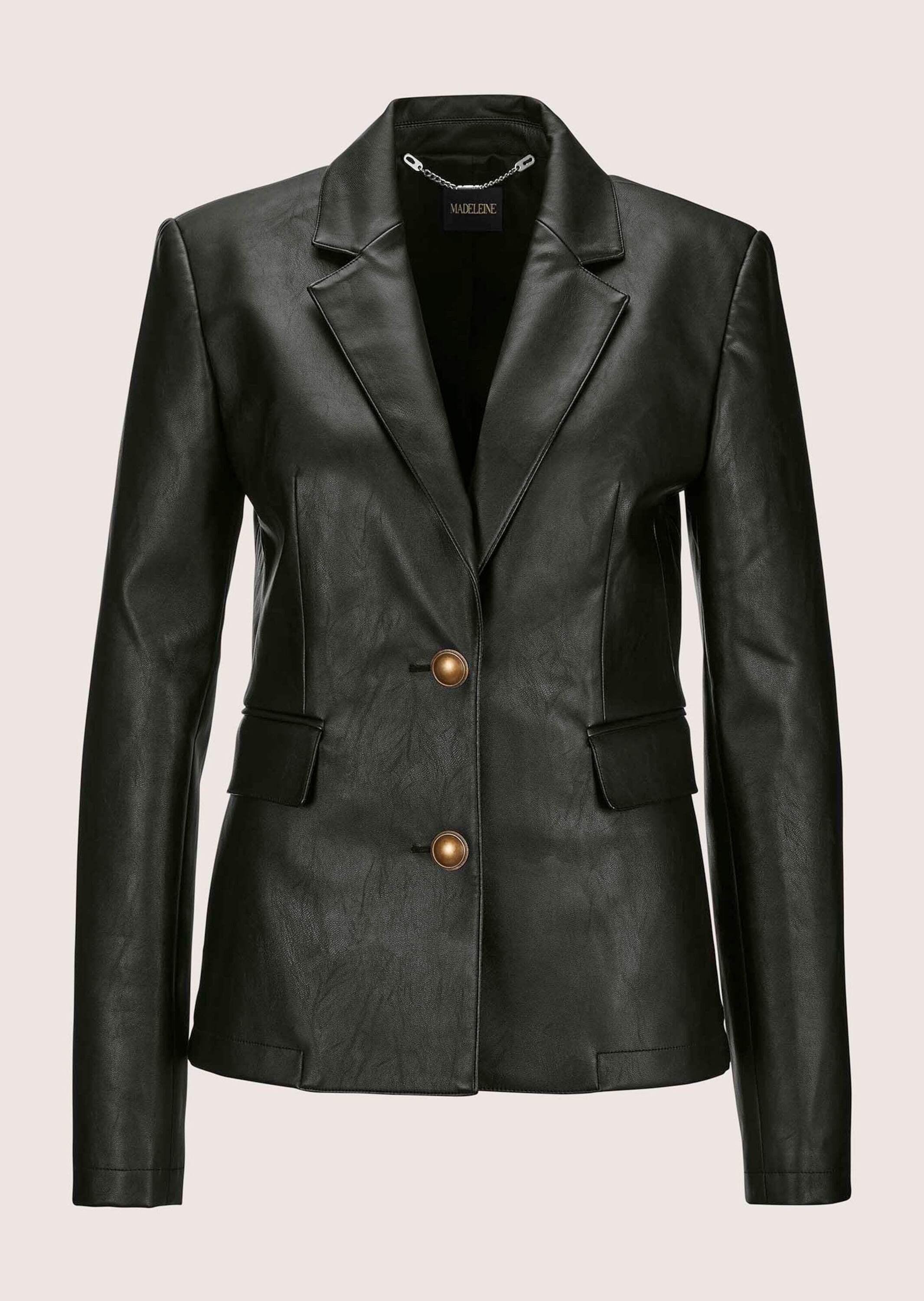 MADELEINE Jackenblazer "Lederblazer Blazer aus Leder-Imitat" günstig online kaufen