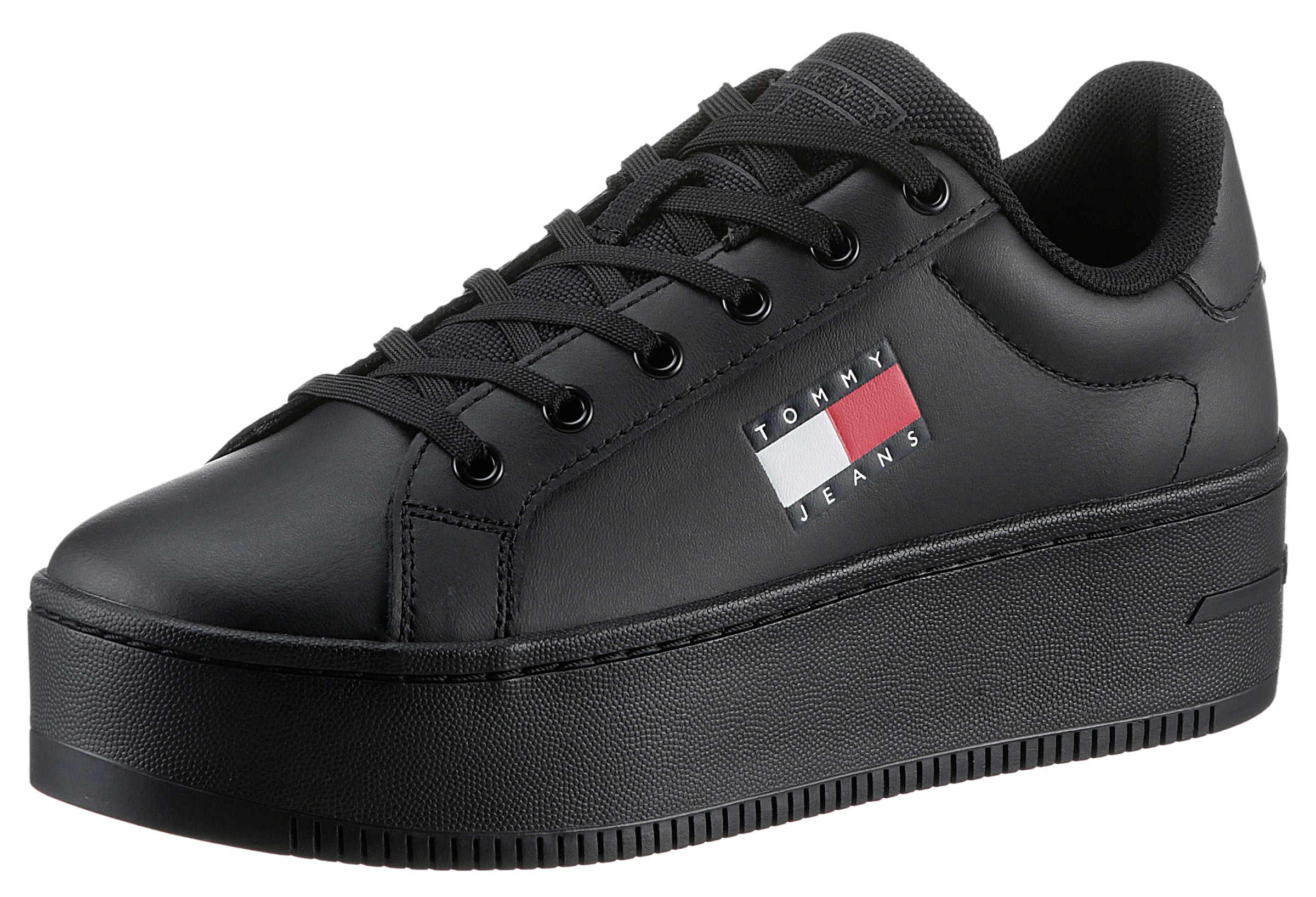 Tommy Jeans Plateausneaker "TJW FLATFORM ESS", Freizeitschuh, Halbschuh, Sc günstig online kaufen