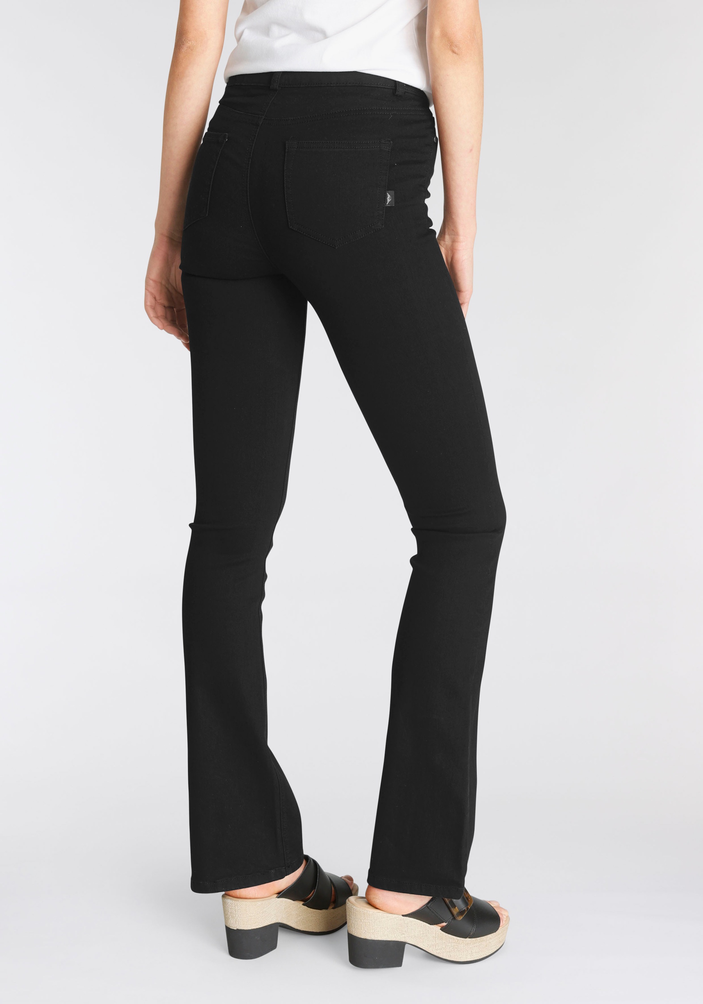 Arizona Bootcut-Jeans "Ultra Stretch" hohe Leibhöhe, ausgestellte Beinform günstig online kaufen
