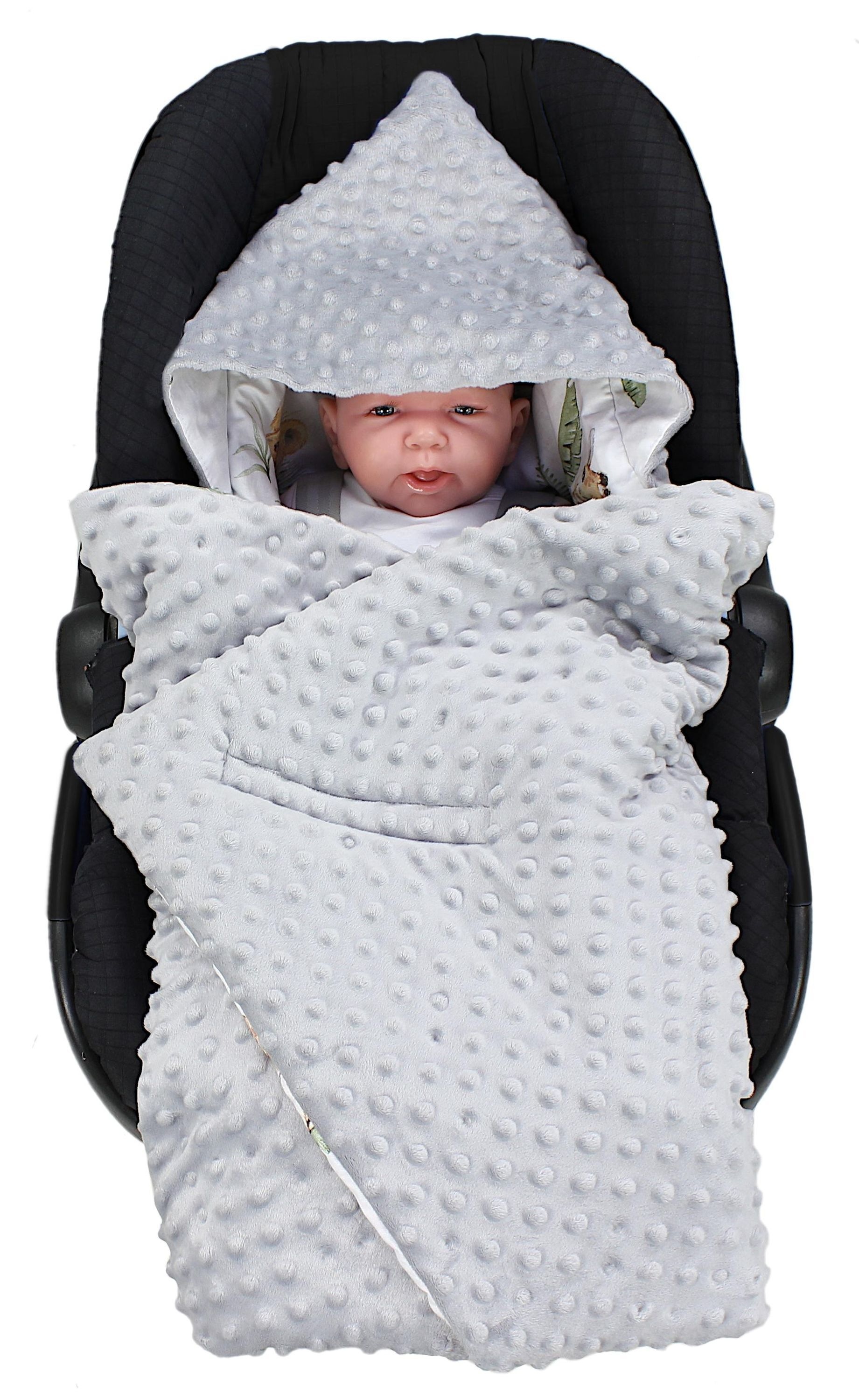 TupTam Wohndecke »Einschlagdecke Baby Einschlagdecke für Autositz 2er SET«